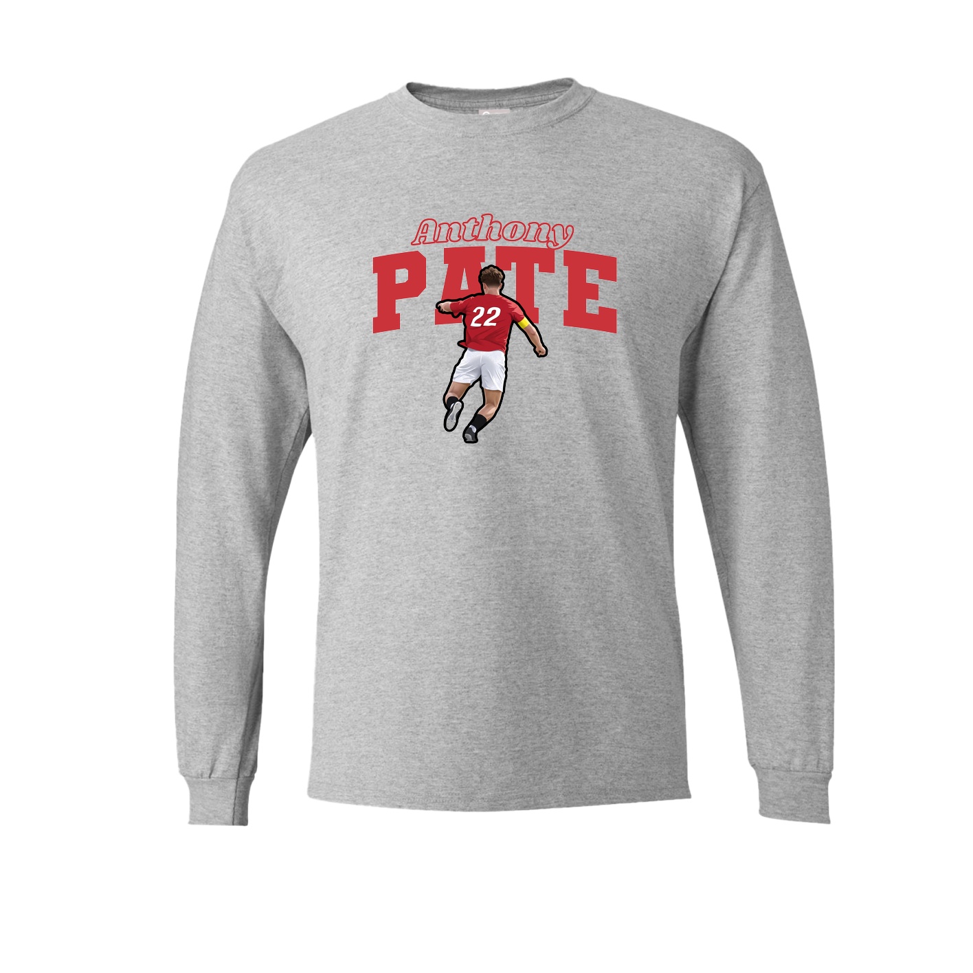 Long Sleeve Tee — Name Arch in Grey