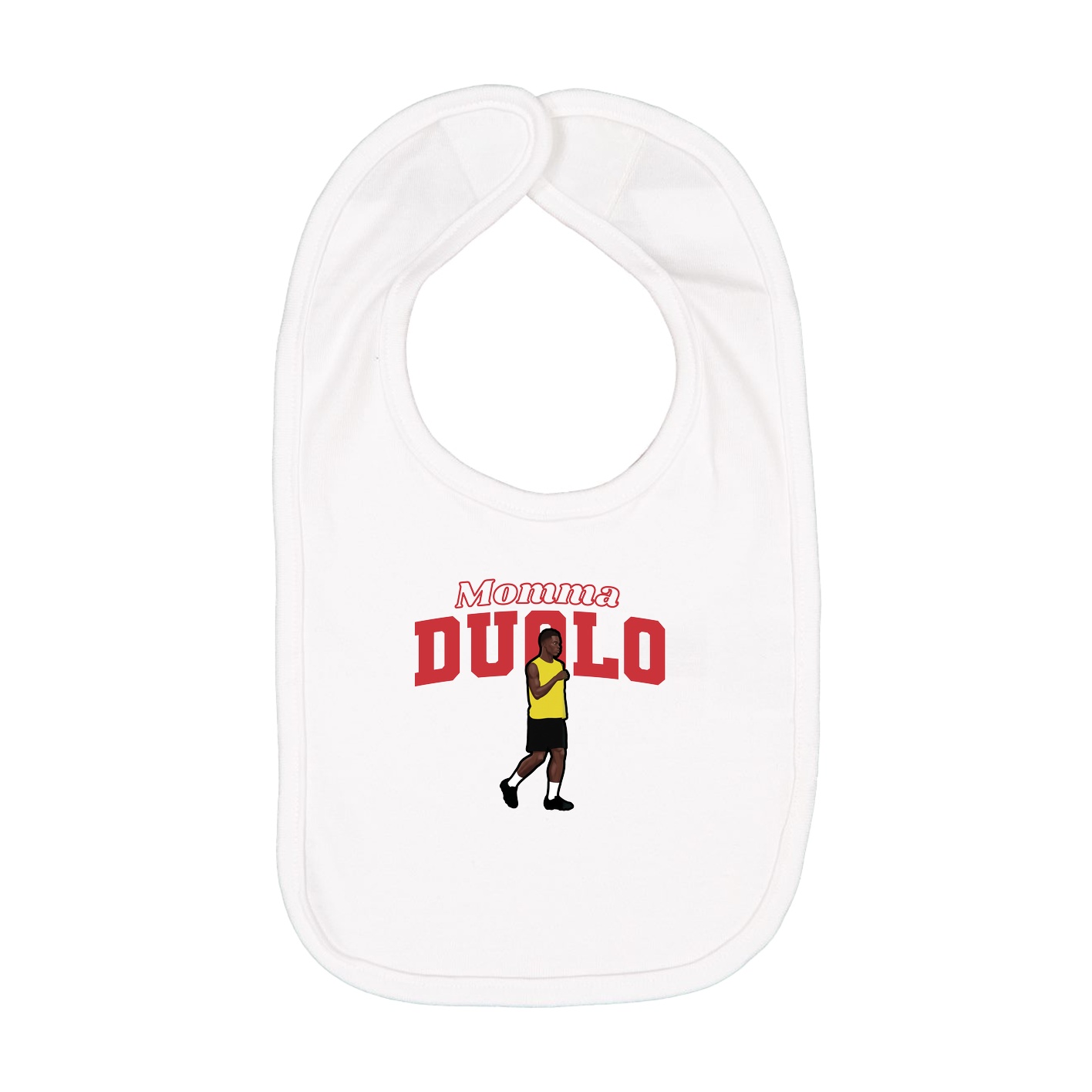 Infant Bib — Mothers Day Block in White
