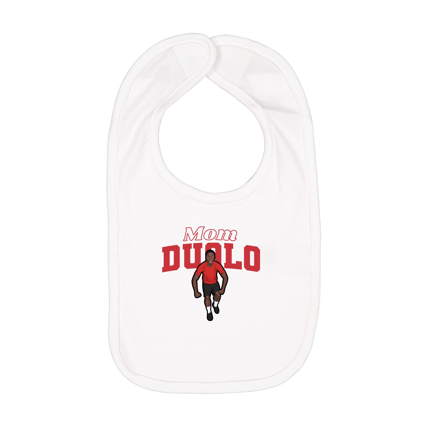 Infant Bib — Mothers Day Block in White