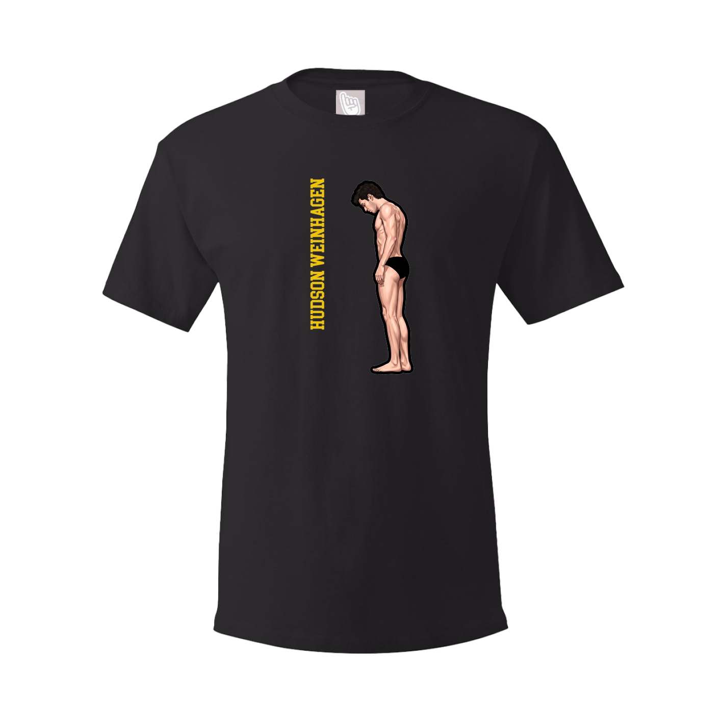 Tee — Name Vertical in Black