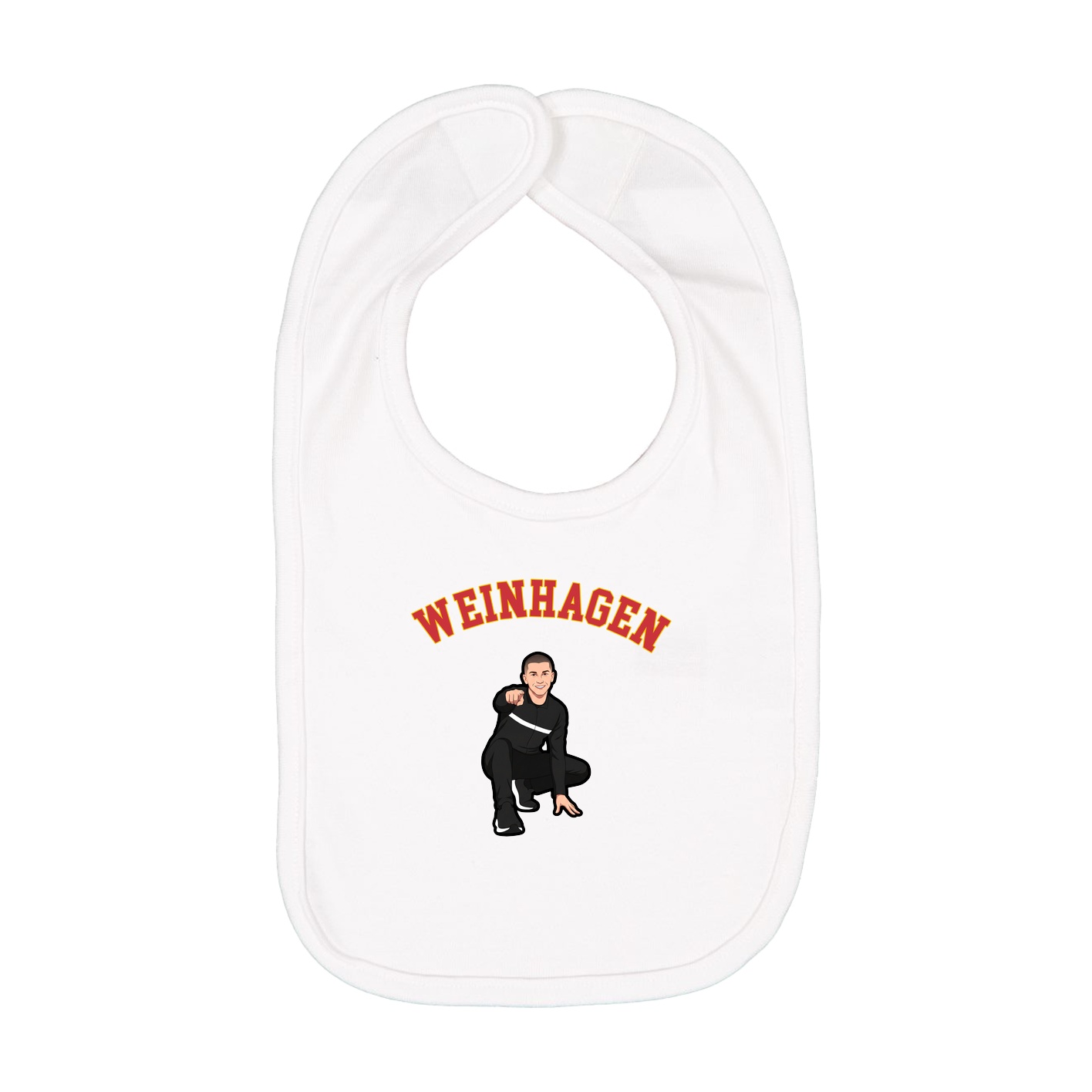 Infant Bib — Shirsey Arch in White