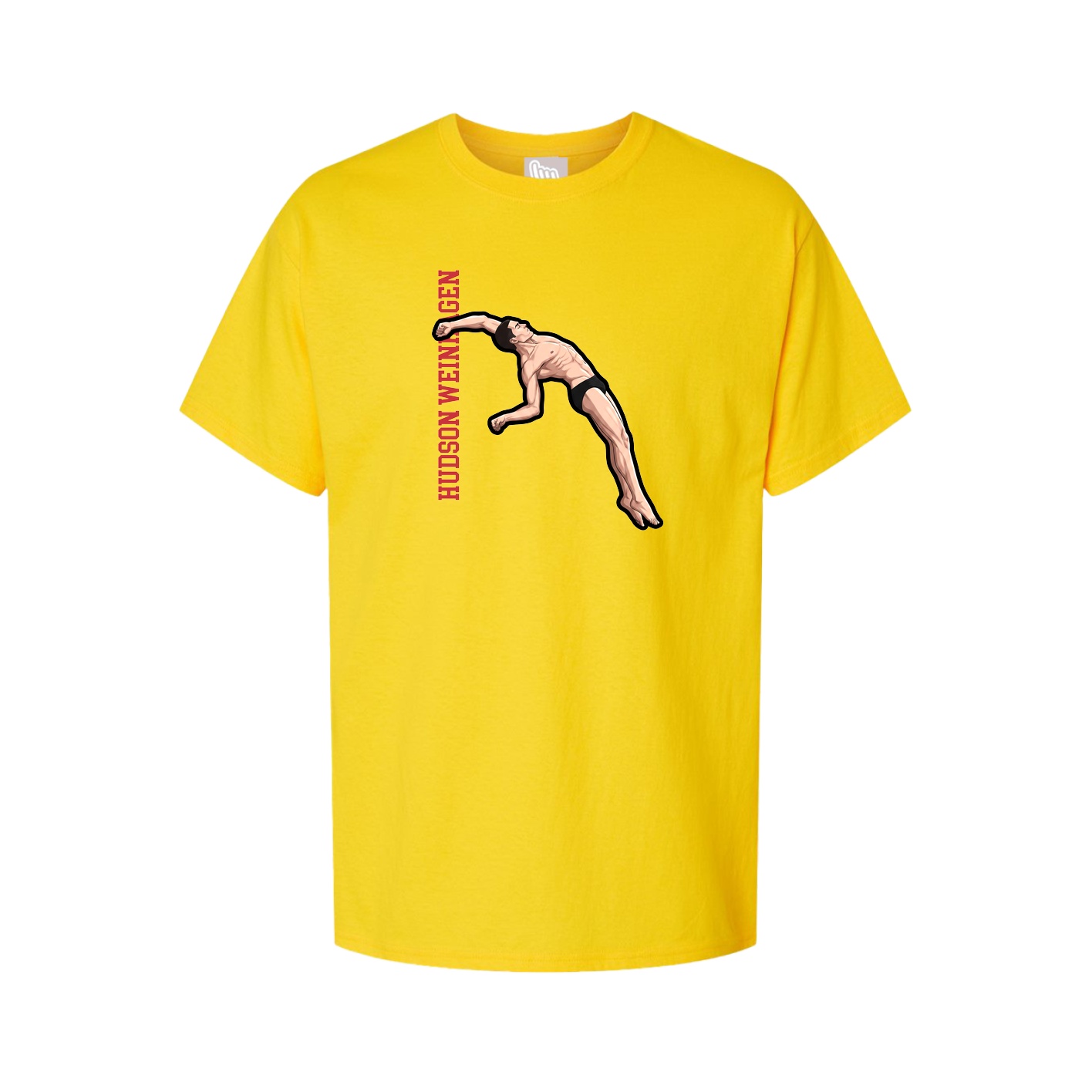 Tee — Name Vertical in Gold