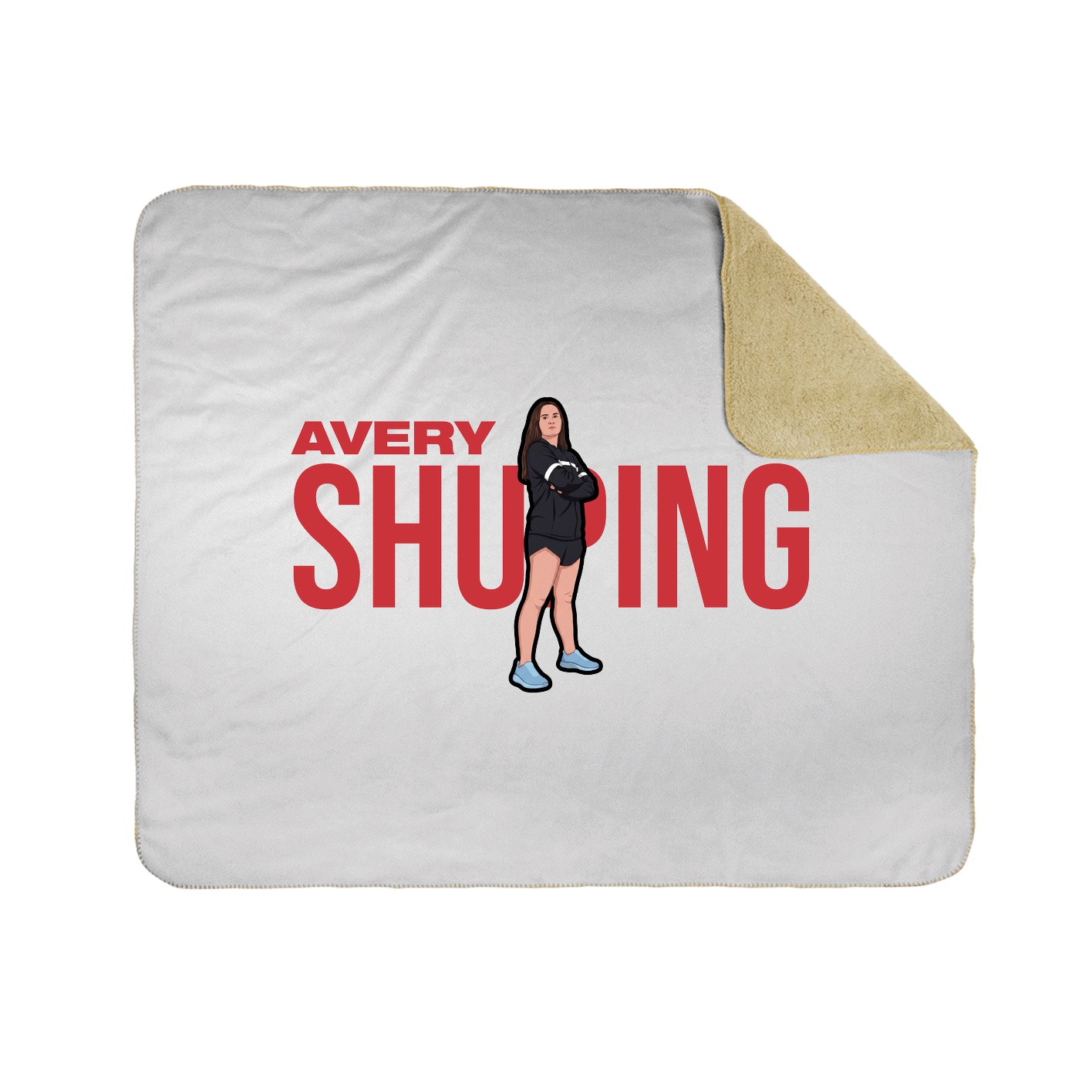 Throw Blanket — Player Name in White