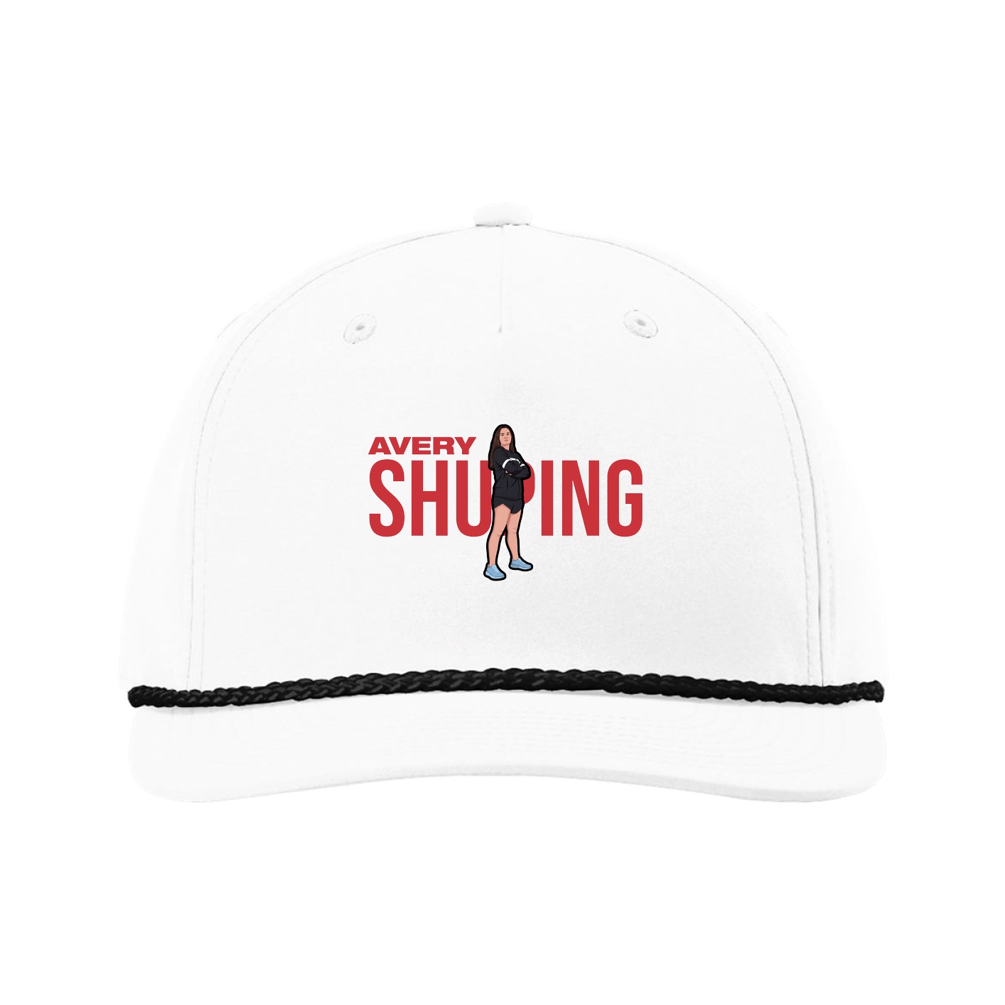 Five-Panel Classic Rope Cap — Player Name in White
