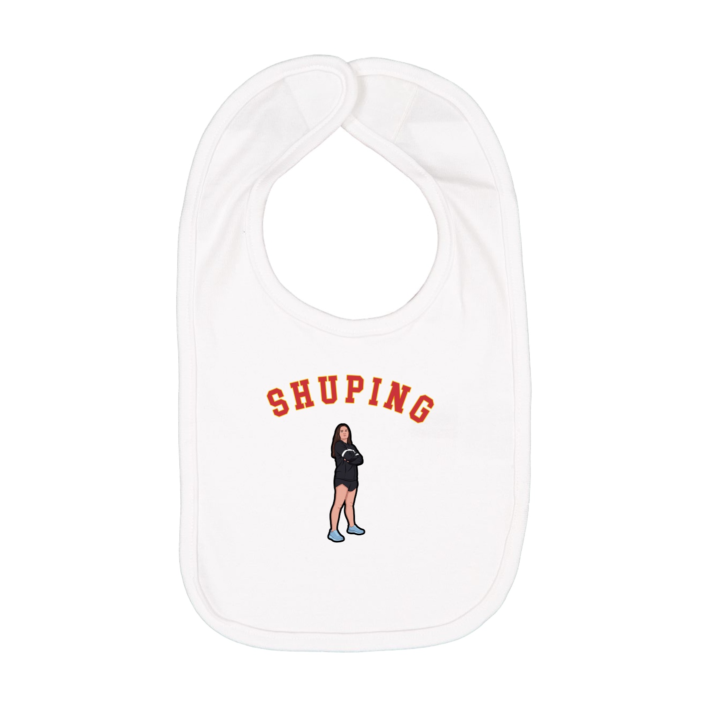 Infant Bib — Shirsey Arch in White