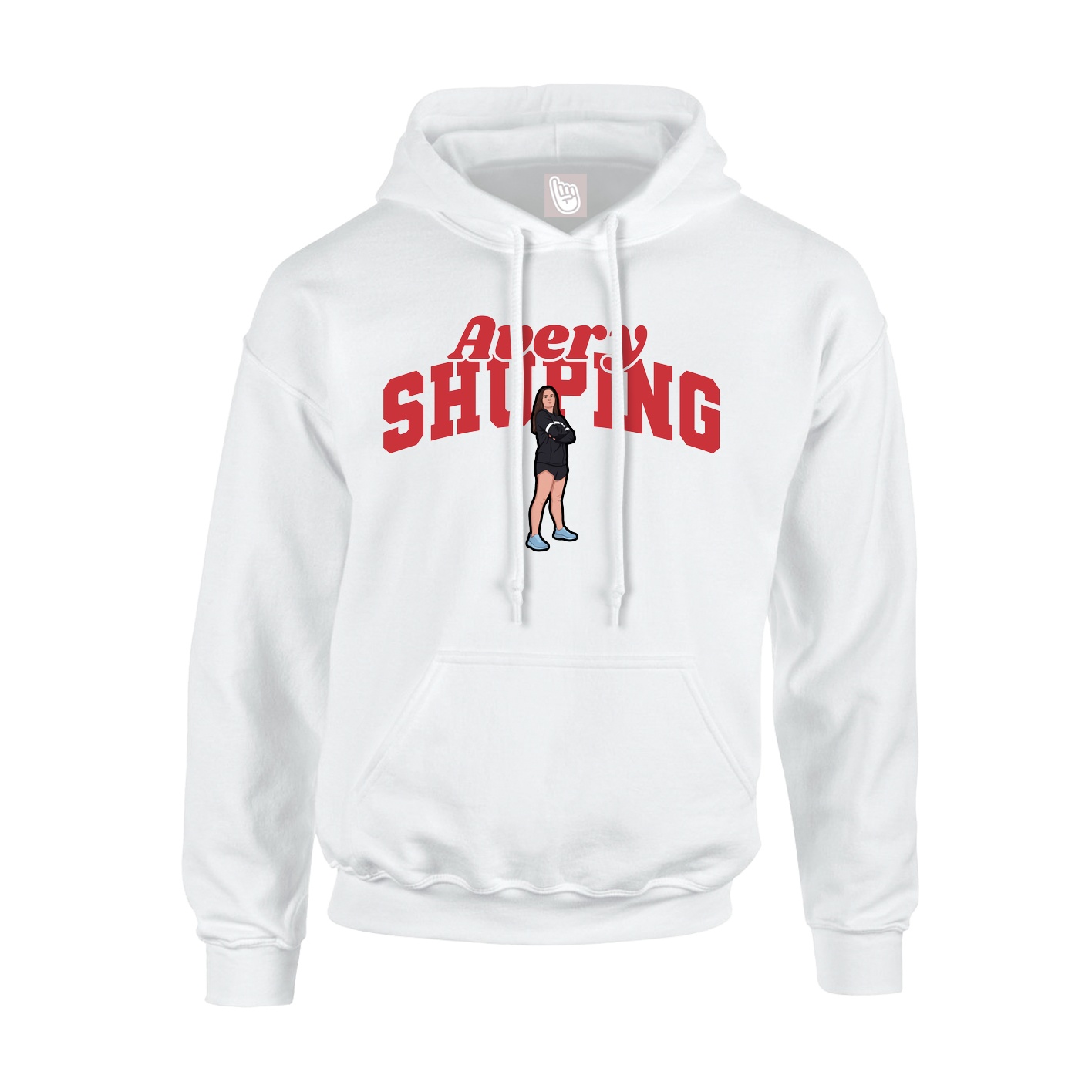 Hoodie — Signature Arch in White