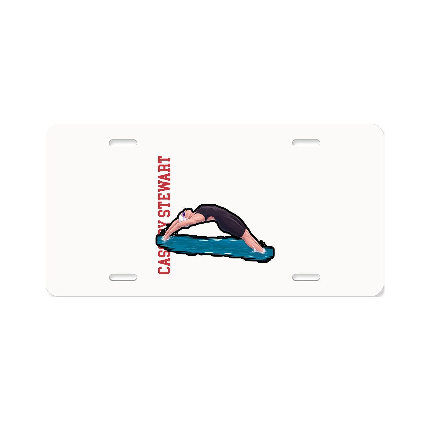 License Plate — Name Vertical in Classic