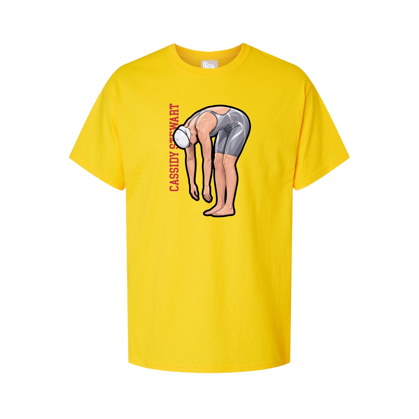 Youth Tee — Name Vertical in Gold