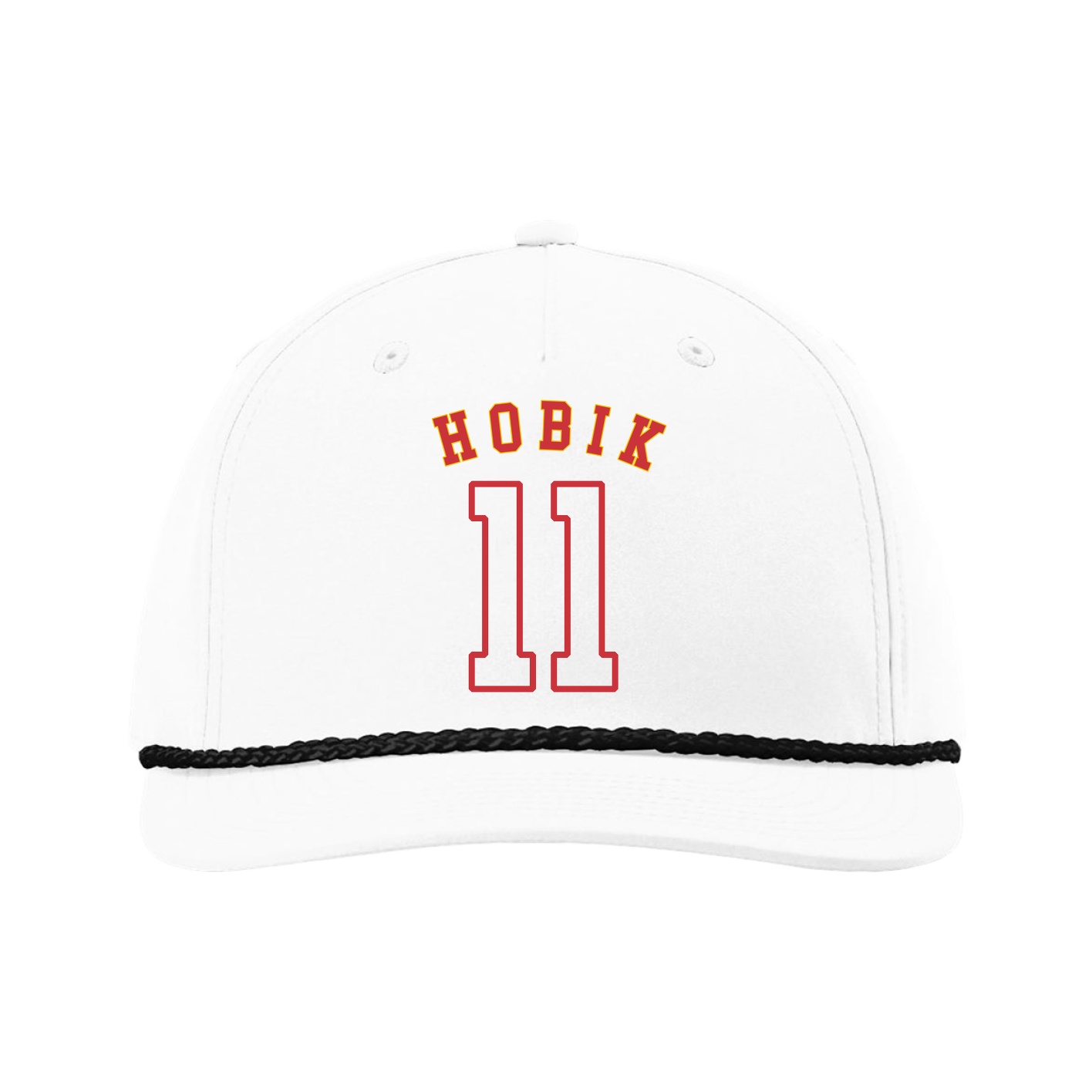Five-Panel Classic Rope Cap — Shirsey Arch in White