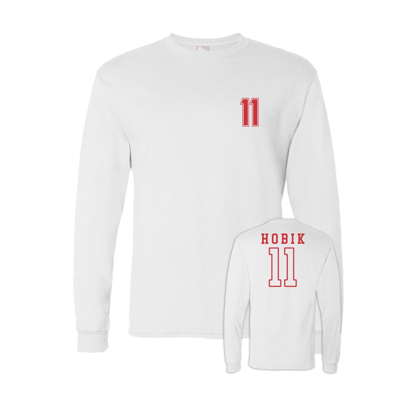 Long Sleeve Tee — Chest Back in White