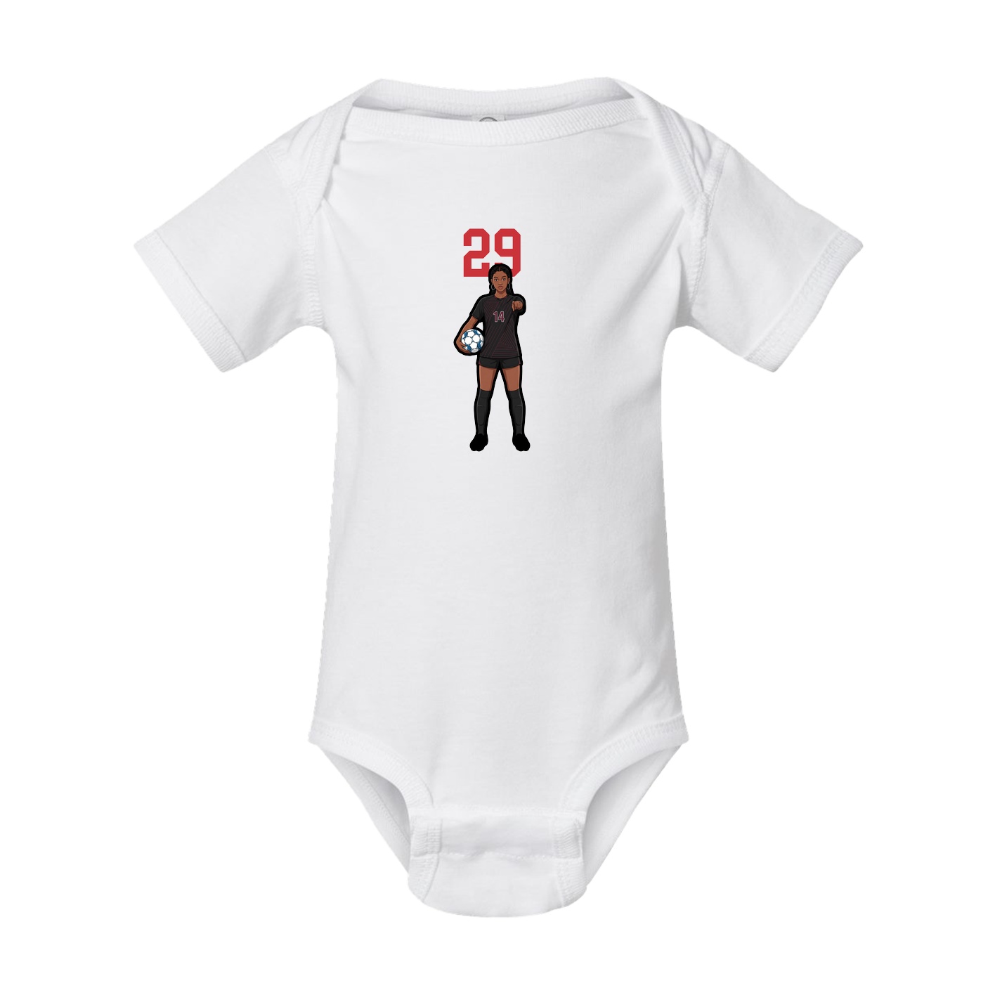 Baby Onesie — Number Top in White