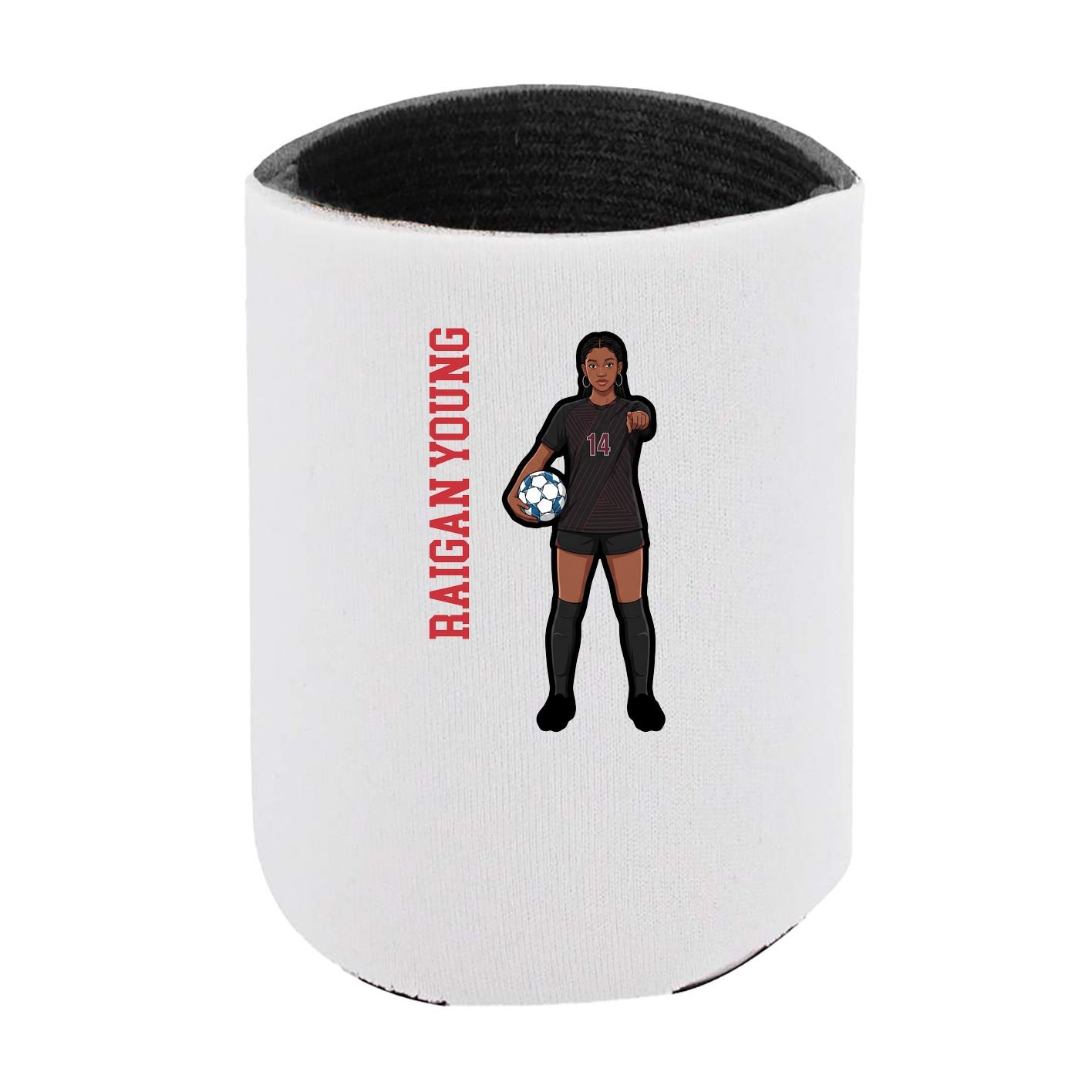 Can Holder — Name Vertical in White