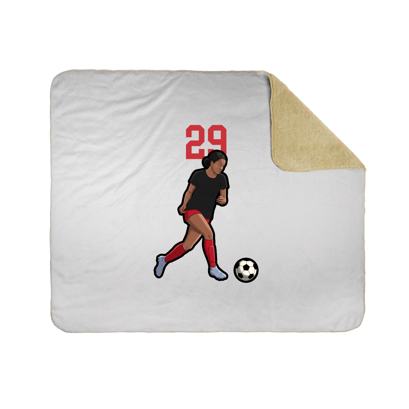 Throw Blanket — Number Top in White