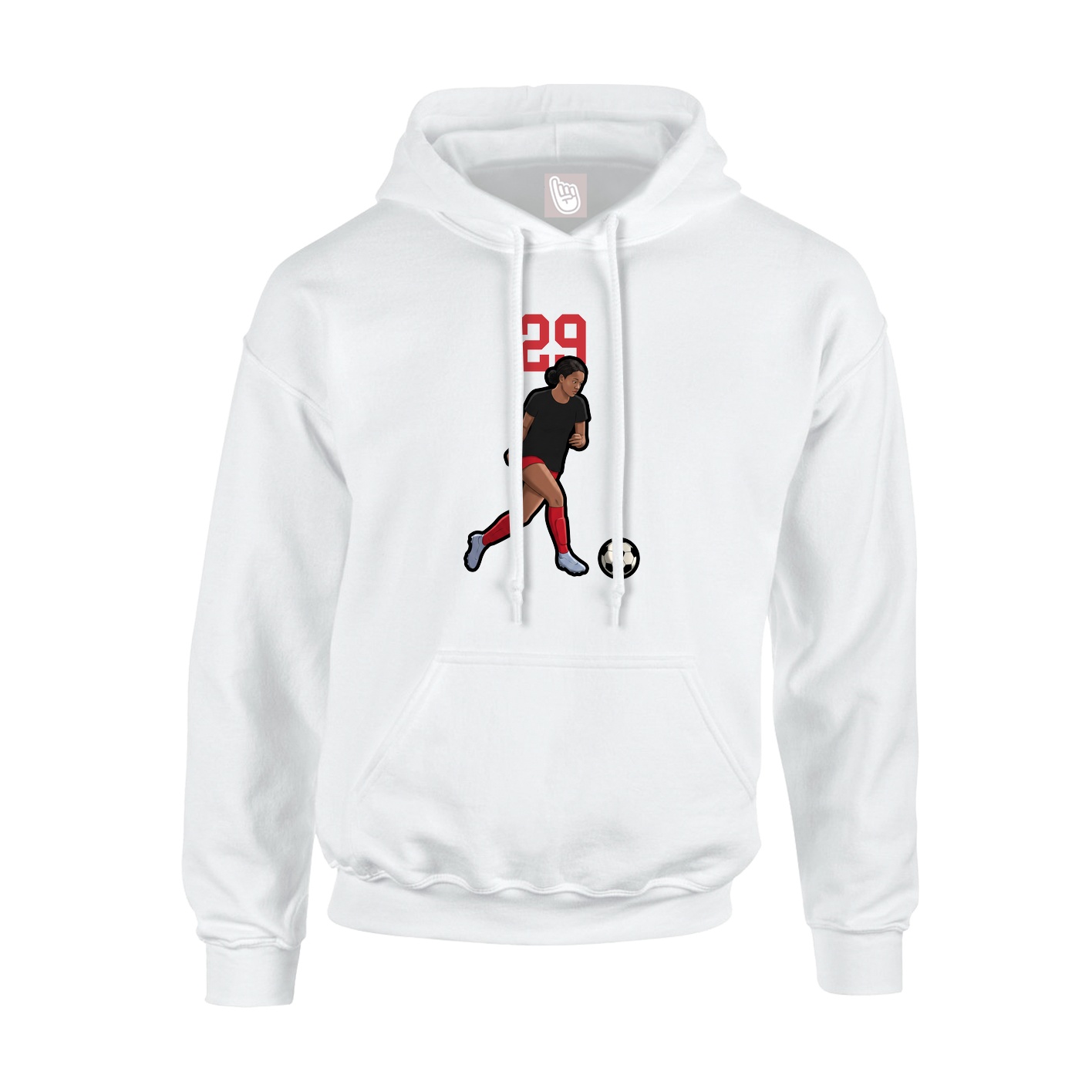 Hoodie — Number Top in White