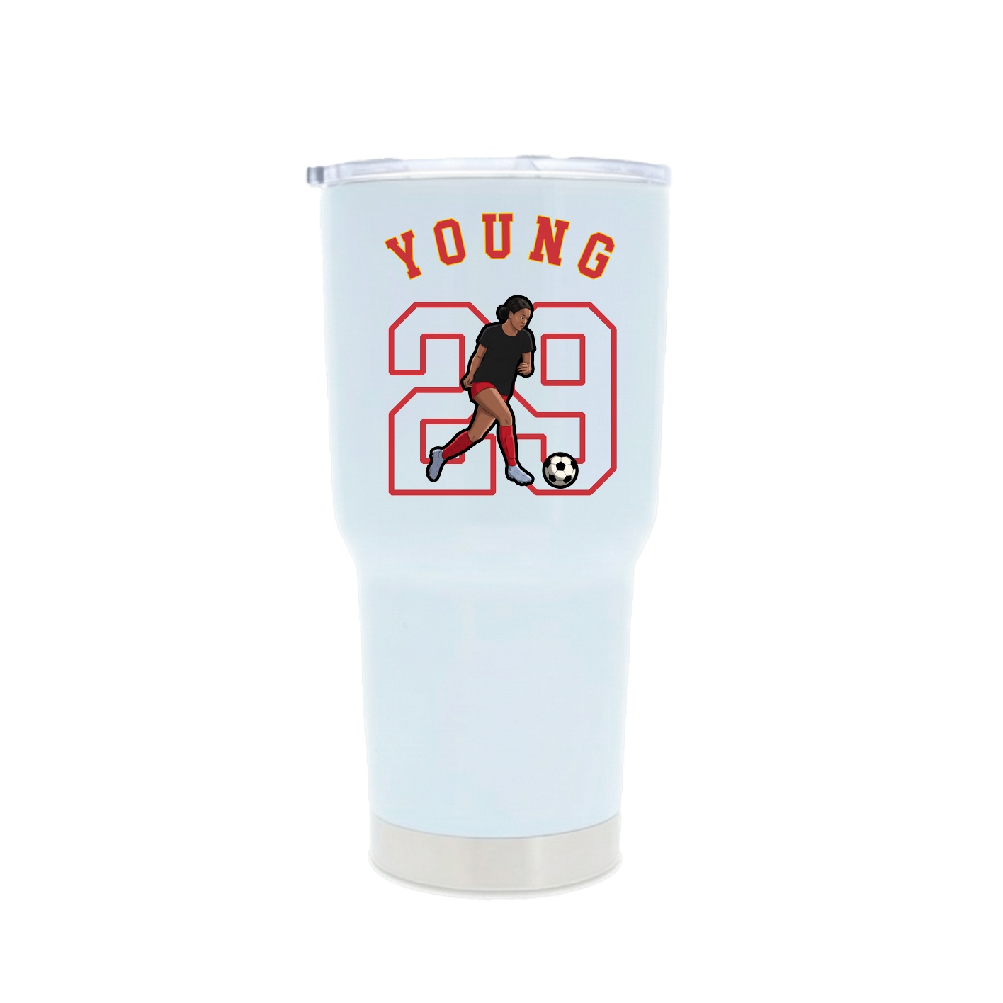 30oz Stainless Steel Tumbler — Shirsey Arch in White