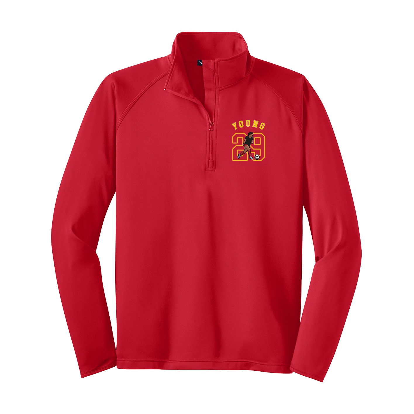 Q-Zip Pullover — Shirsey Arch in Red