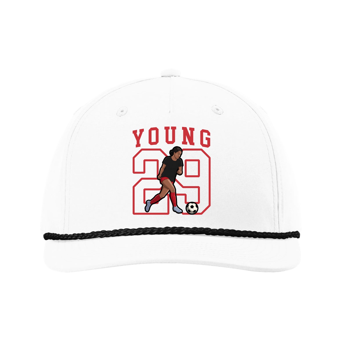 Five-Panel Classic Rope Cap — Shirsey in White