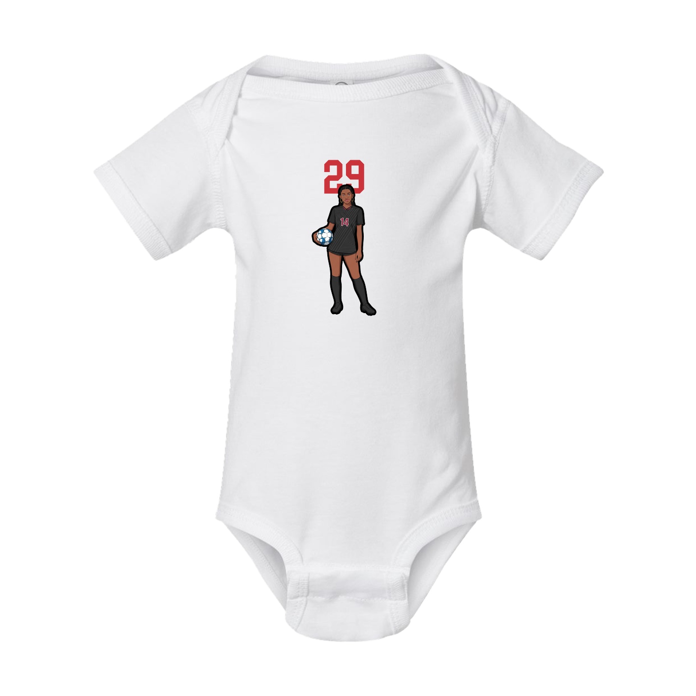 Baby Onesie — Number Top in White
