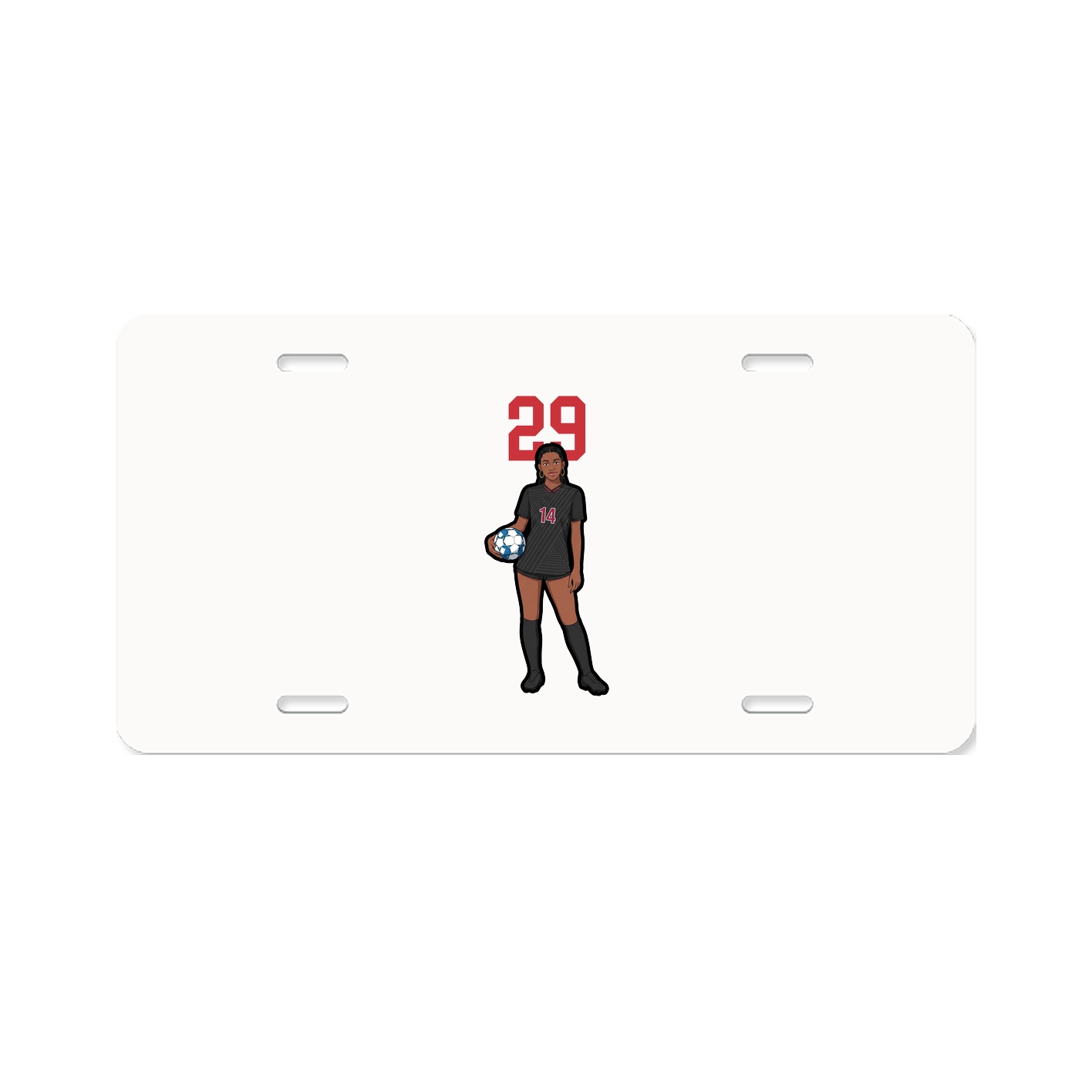 License Plate — Number Top in Classic