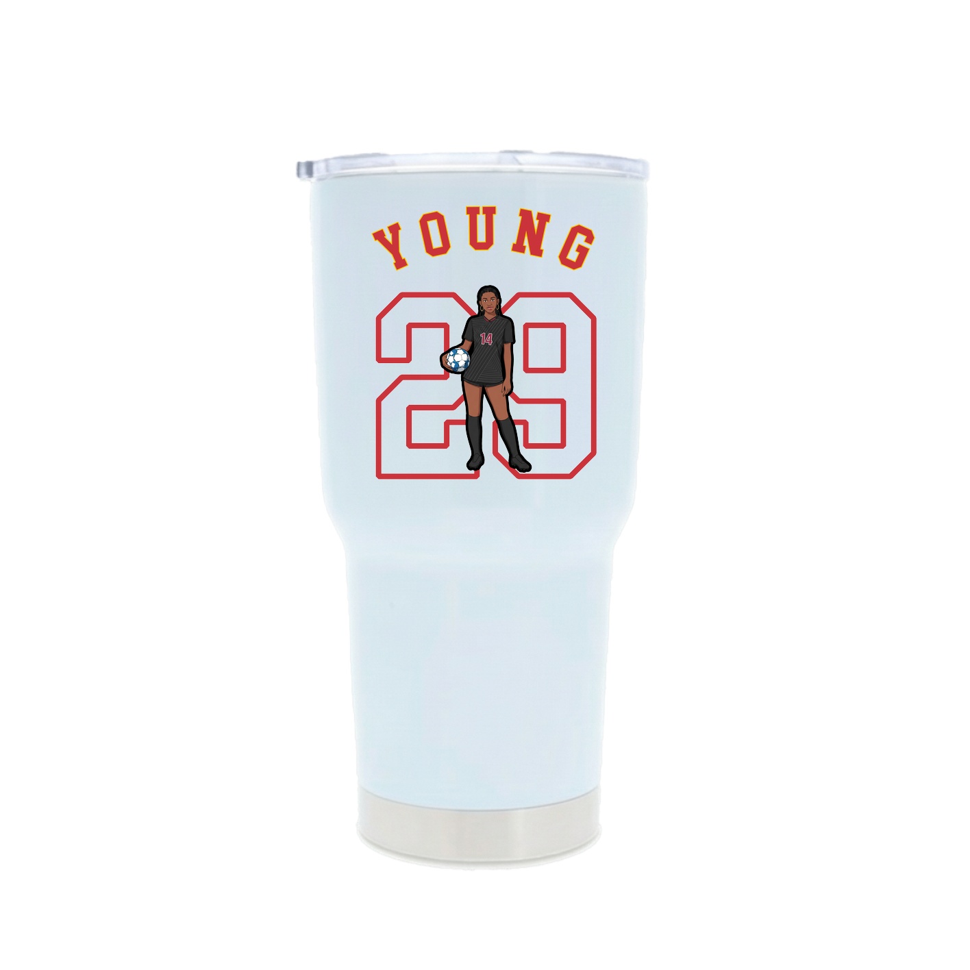 30oz Stainless Steel Tumbler — Shirsey Arch in White