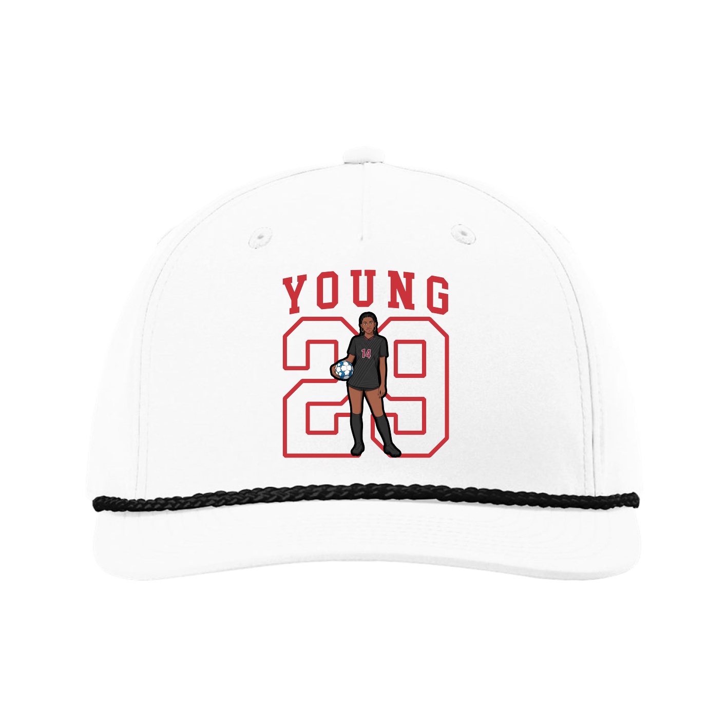 Five-Panel Classic Rope Cap — Shirsey in White
