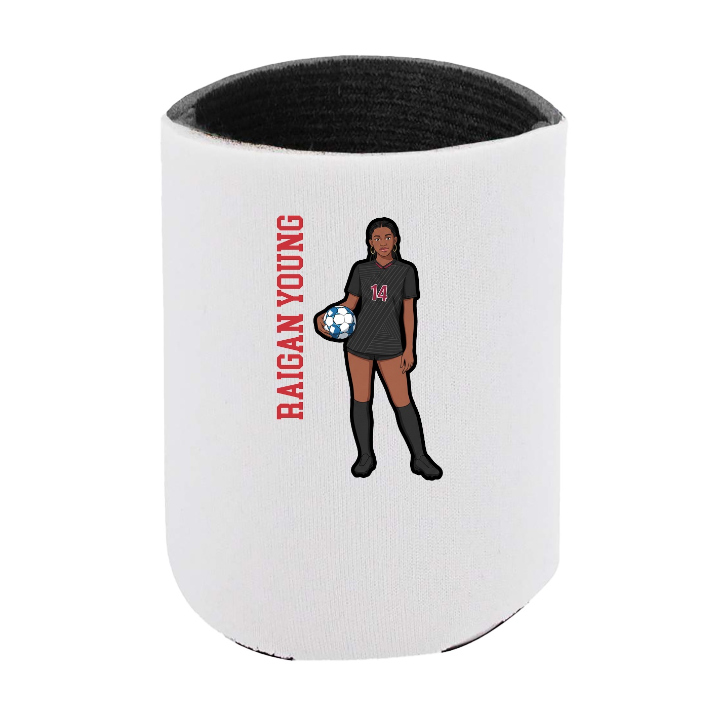 Can Holder — Name Vertical in White