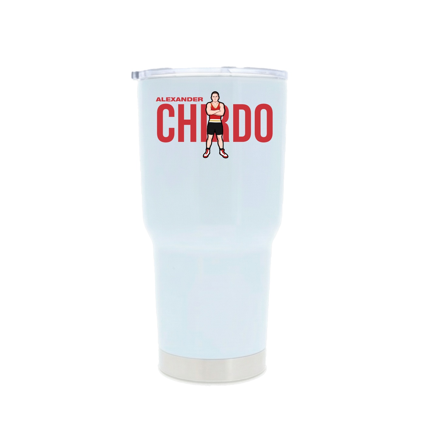 30oz Stainless Steel Tumbler — Player Name in White