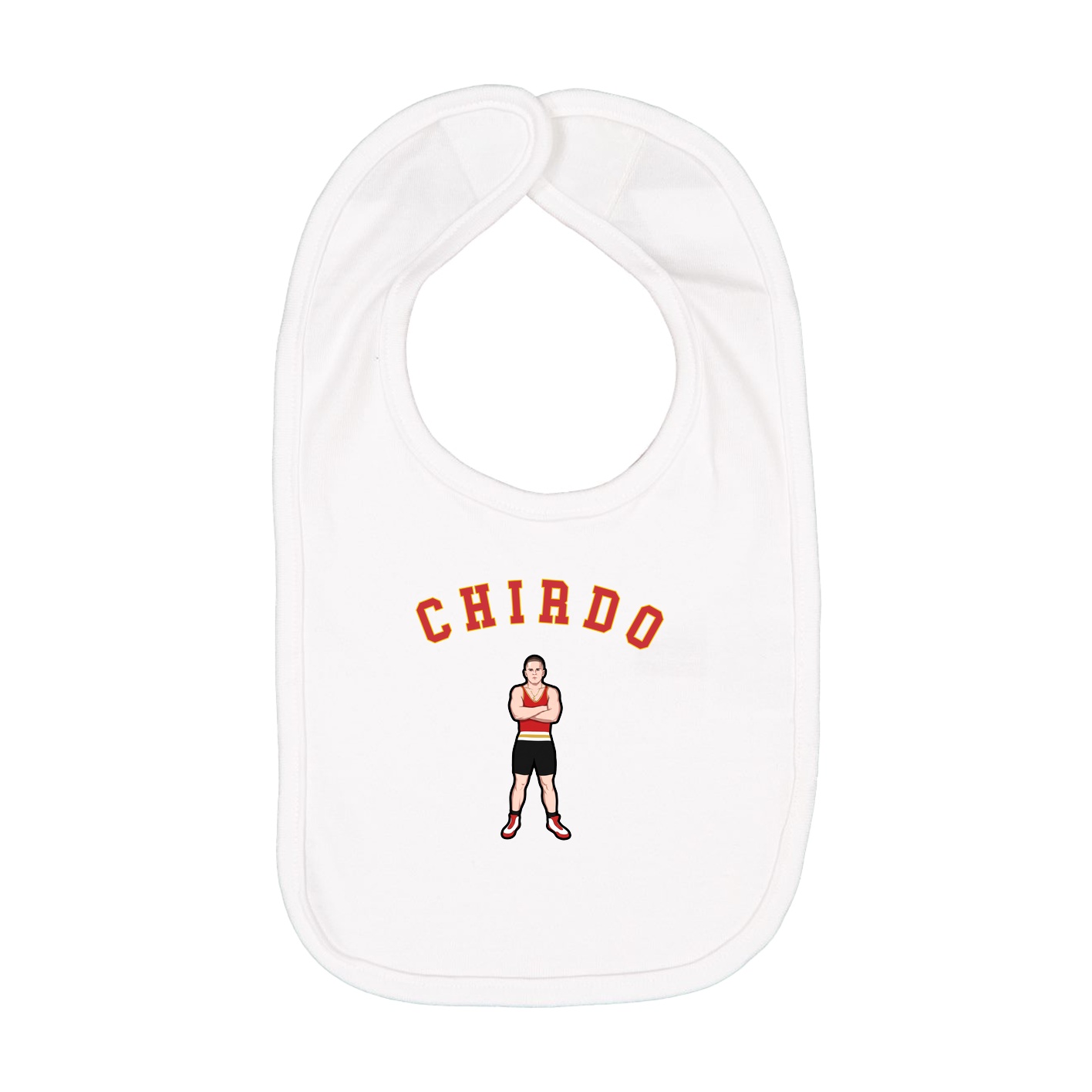 Infant Bib — Shirsey Arch in White