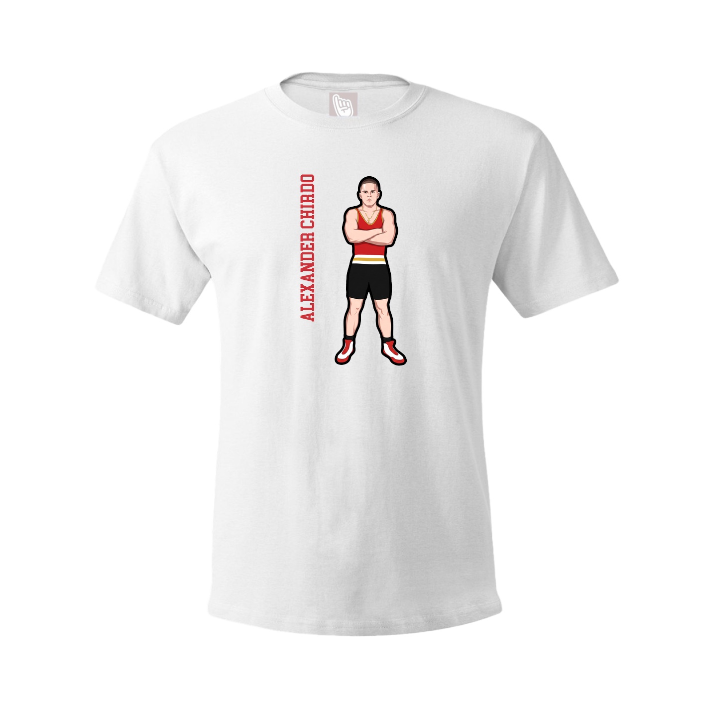 Youth Tee — Name Vertical in White