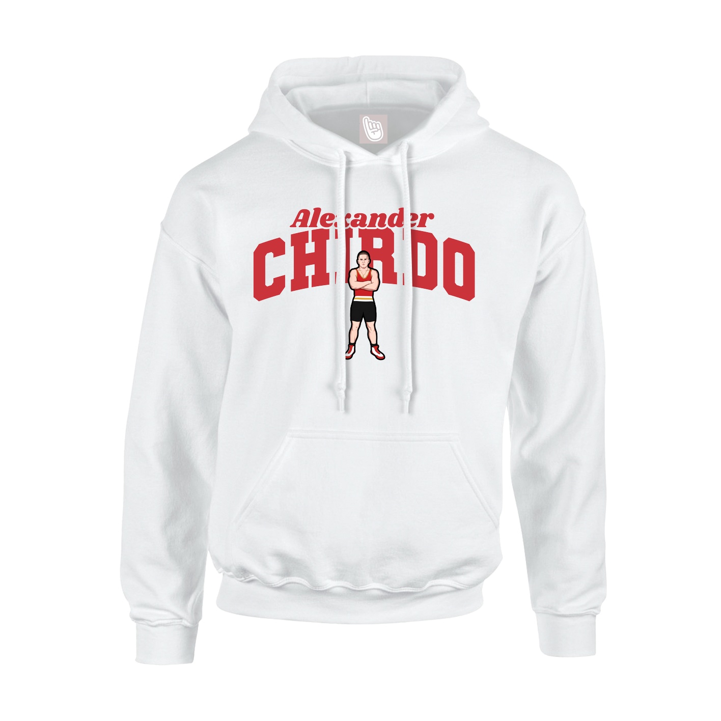 Hoodie — Signature Arch in White