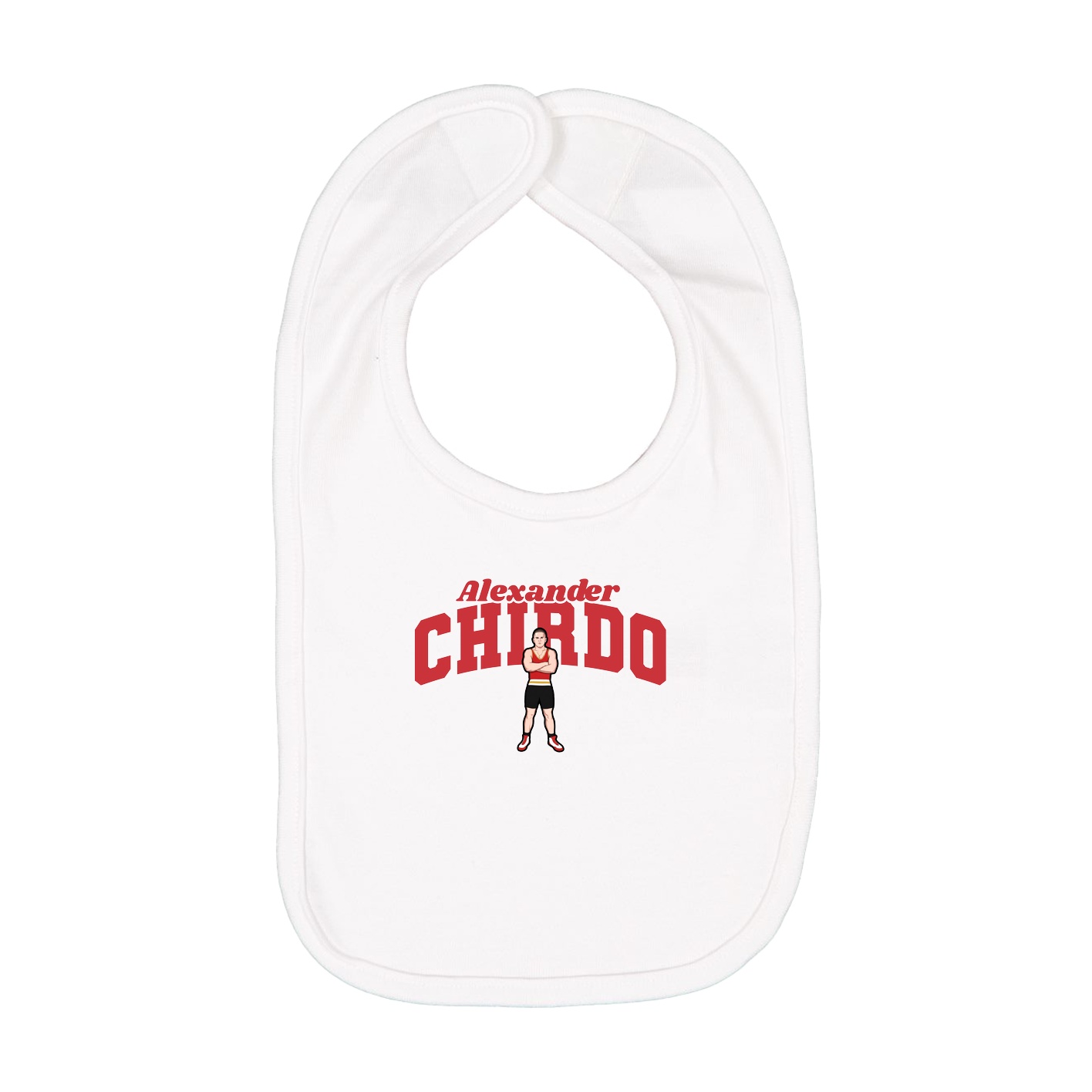 Infant Bib — Signature Arch in White