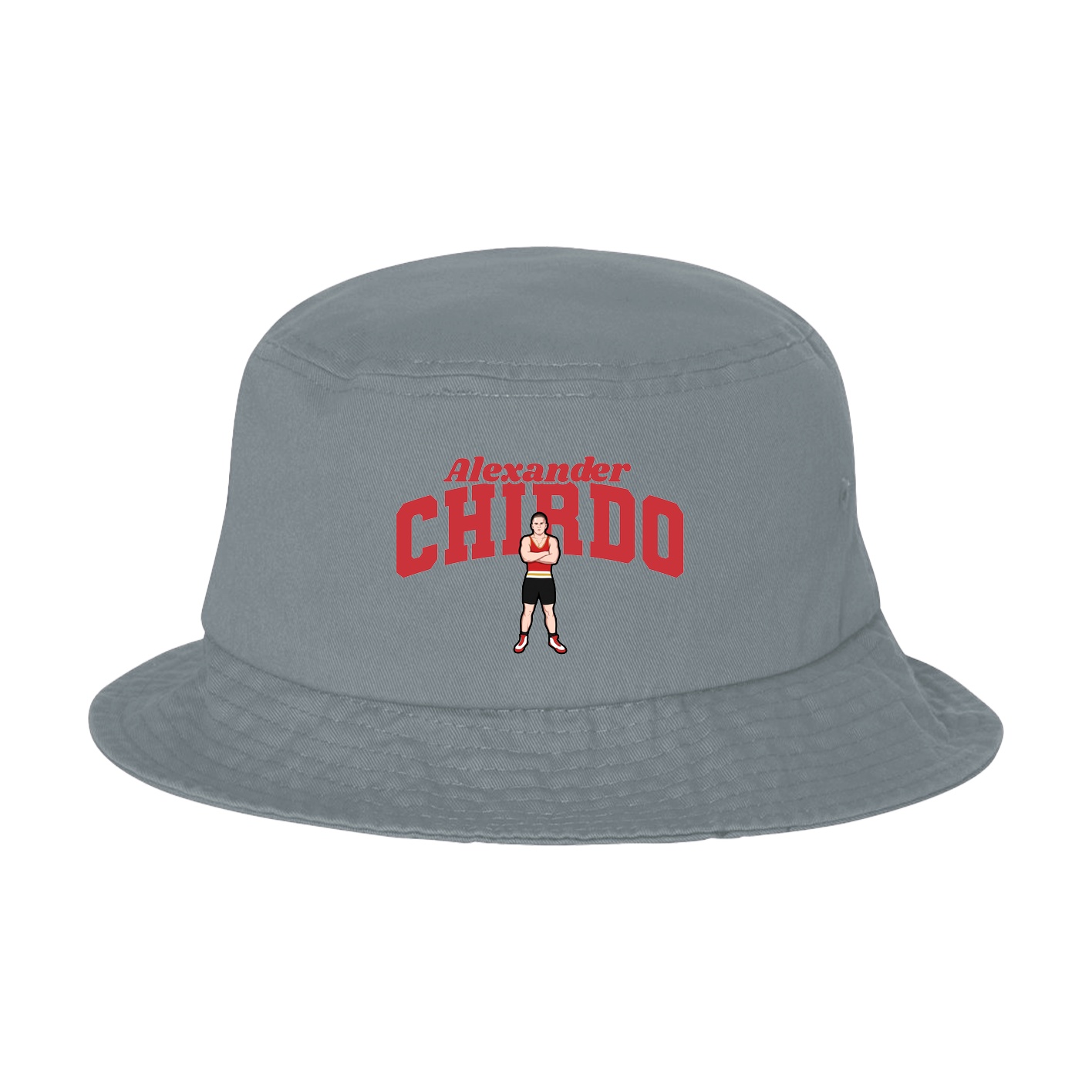 Bucket Cap — Signature Arch in Grey