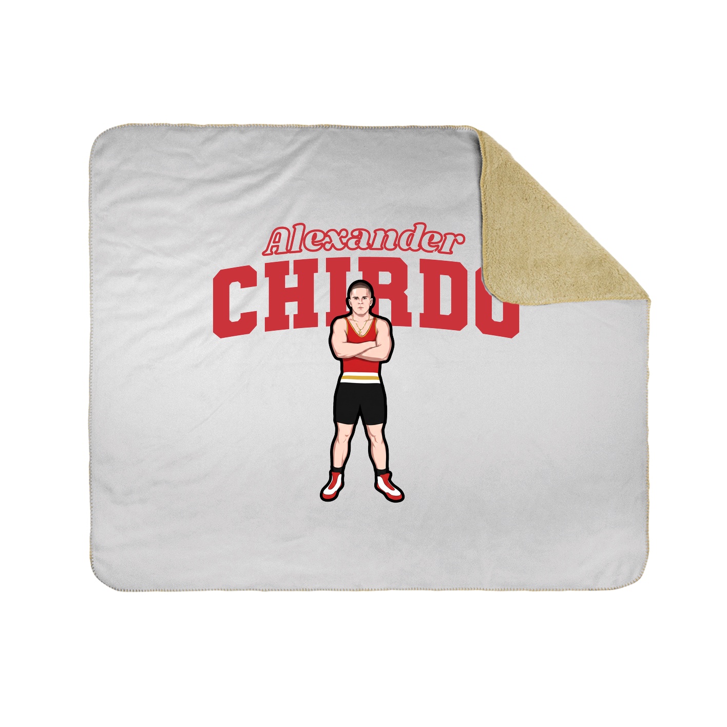 Throw Blanket — Name Arch in White