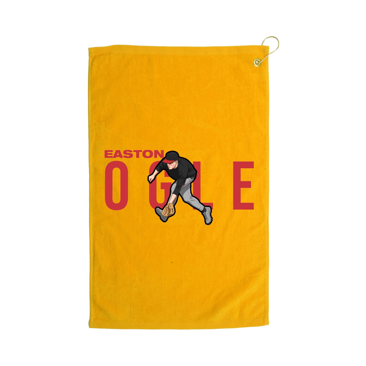 Golf Towel — Player Name in Gold