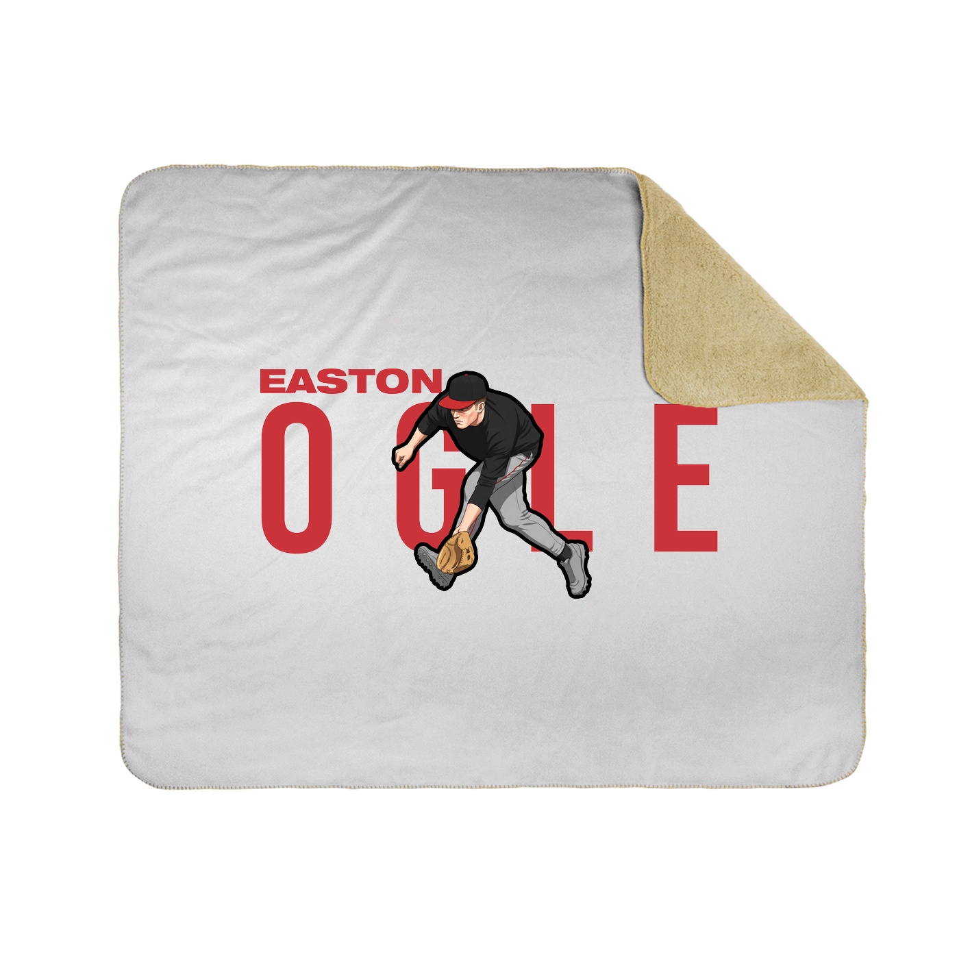 Throw Blanket — Player Name in White
