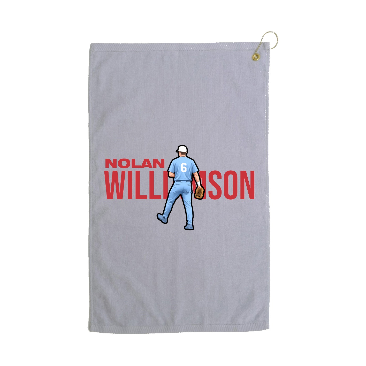 Golf Towel — Player Name in Grey