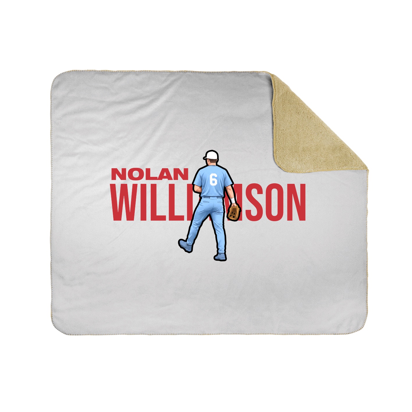 Throw Blanket — Player Name in White