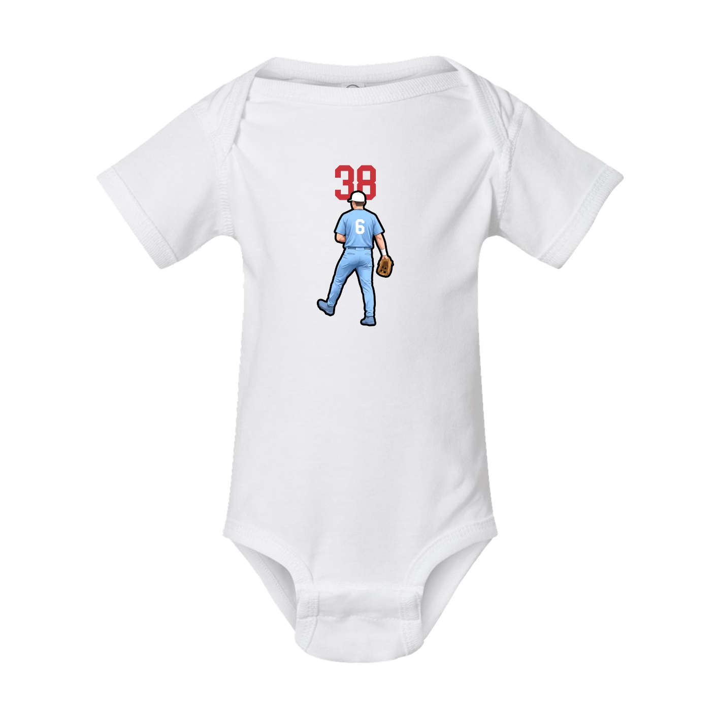 Baby Onesie — Number Top in White