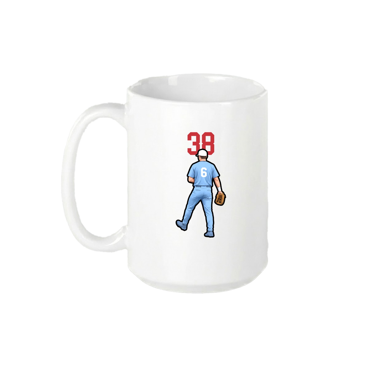 15oz Coffee Mug — Number Top in White