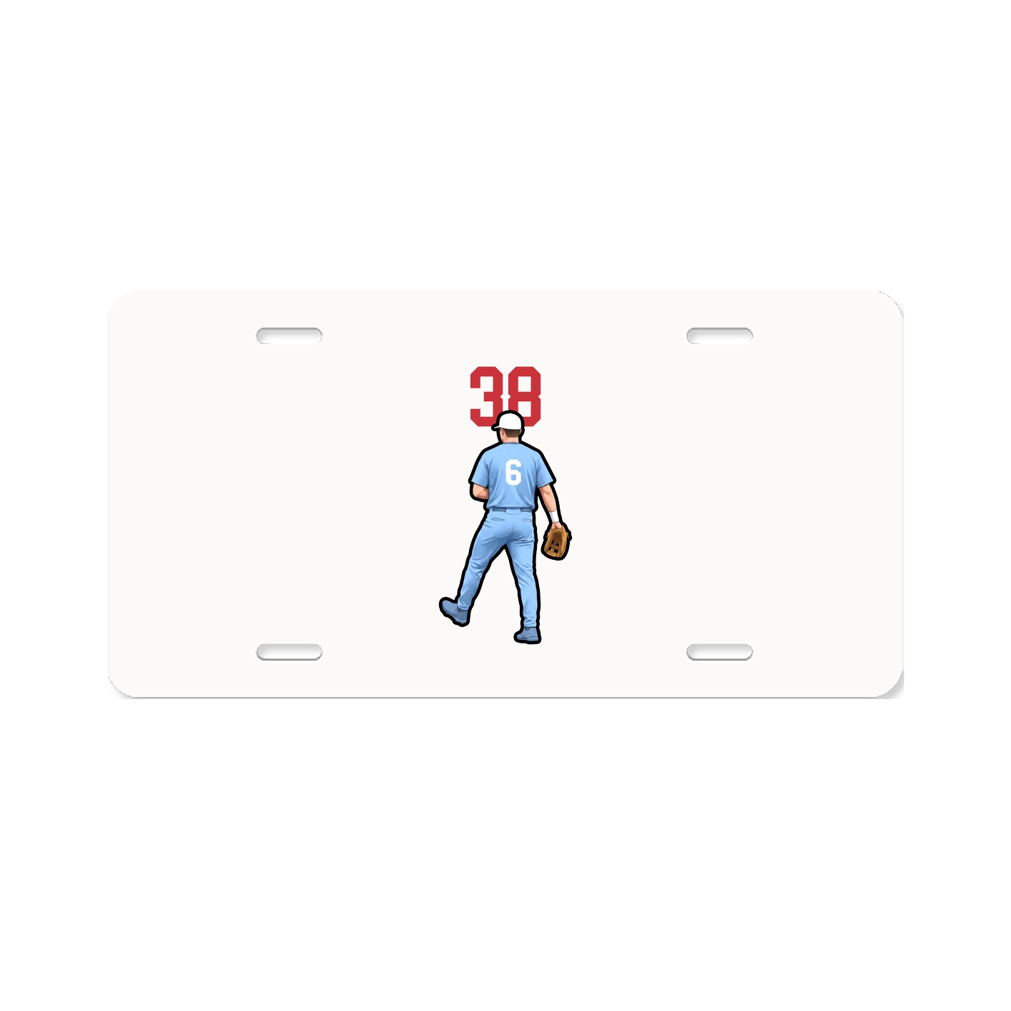 License Plate — Number Top in Classic