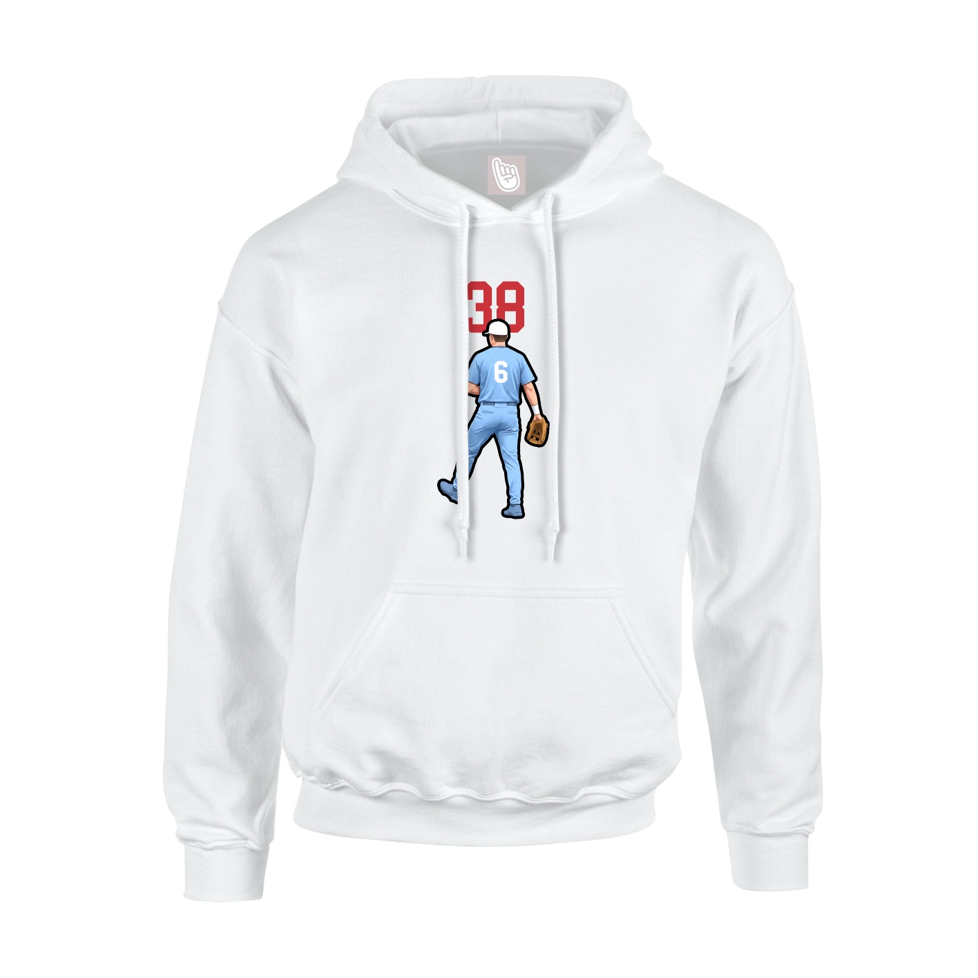 Hoodie — Number Top in White
