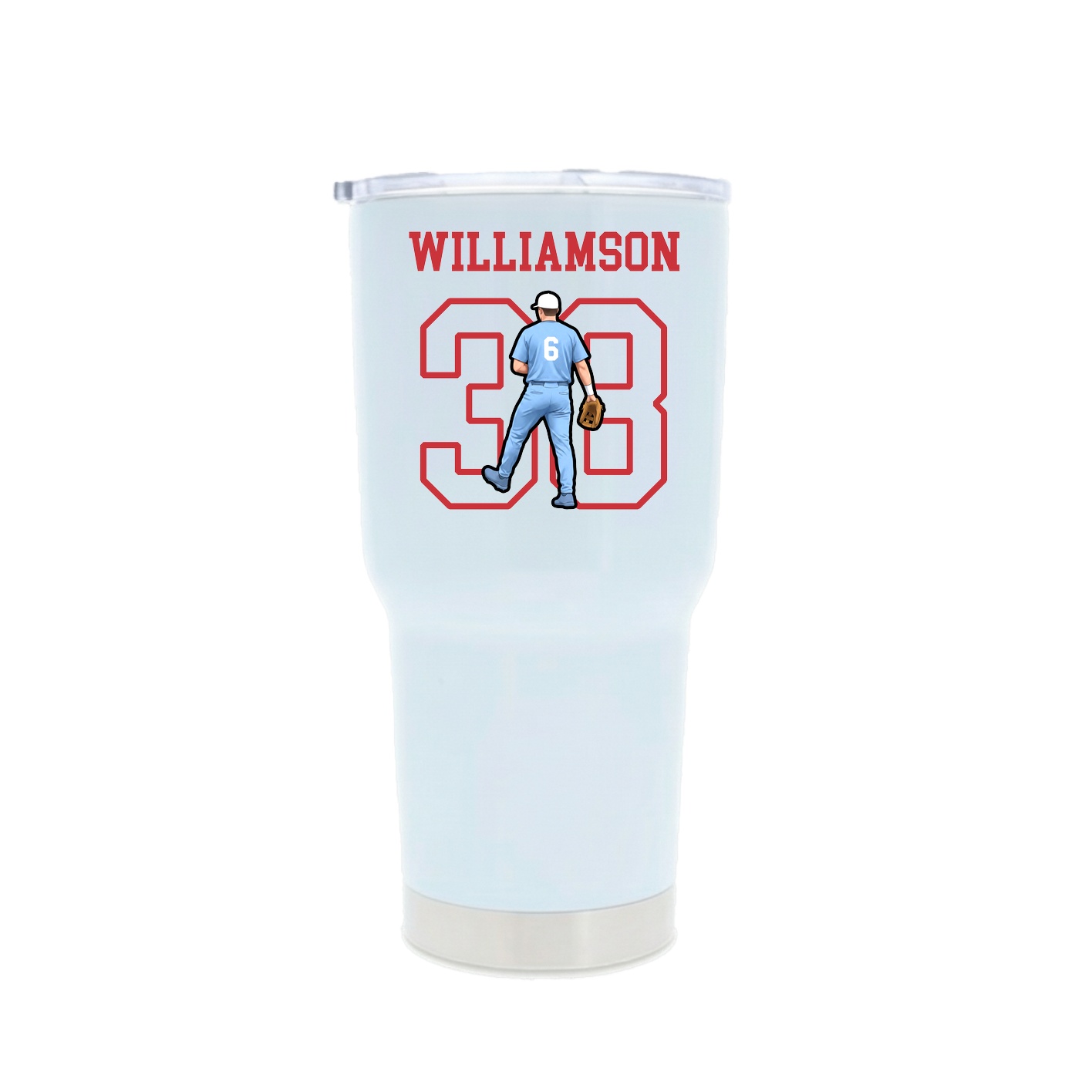30oz Stainless Steel Tumbler — Shirsey in White