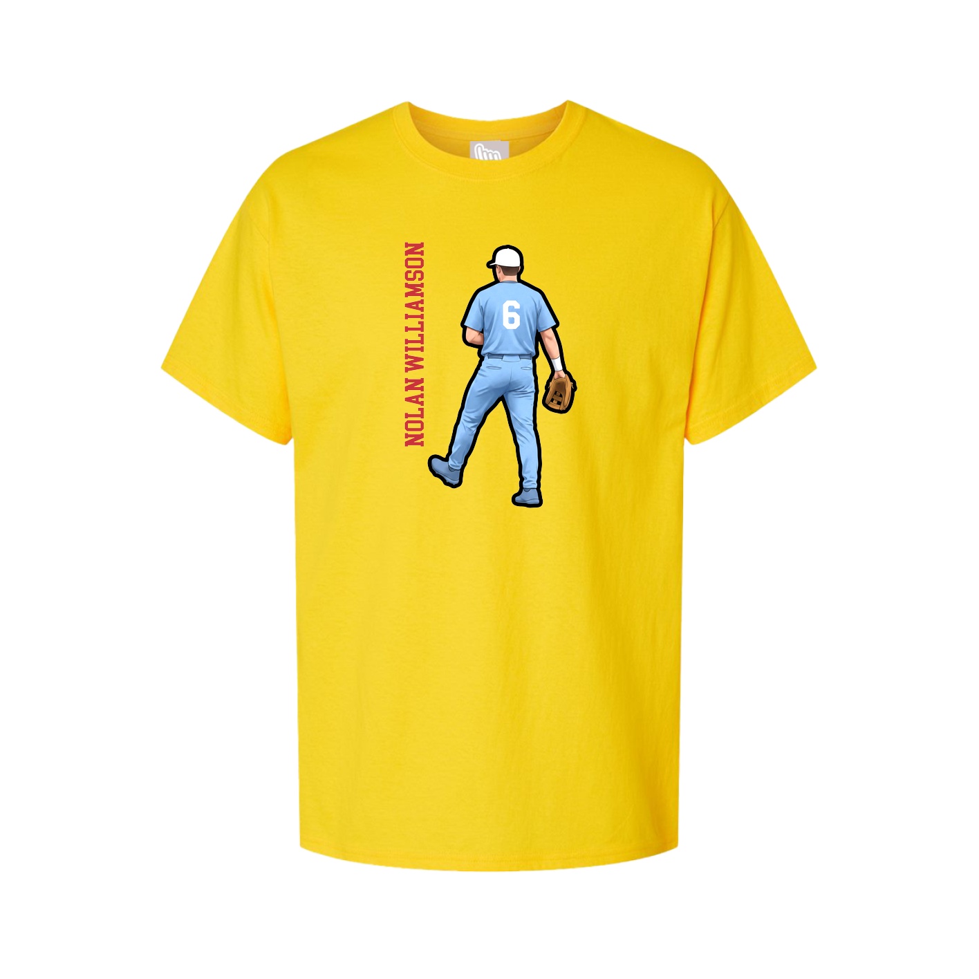 Youth Tee — Name Vertical in Gold