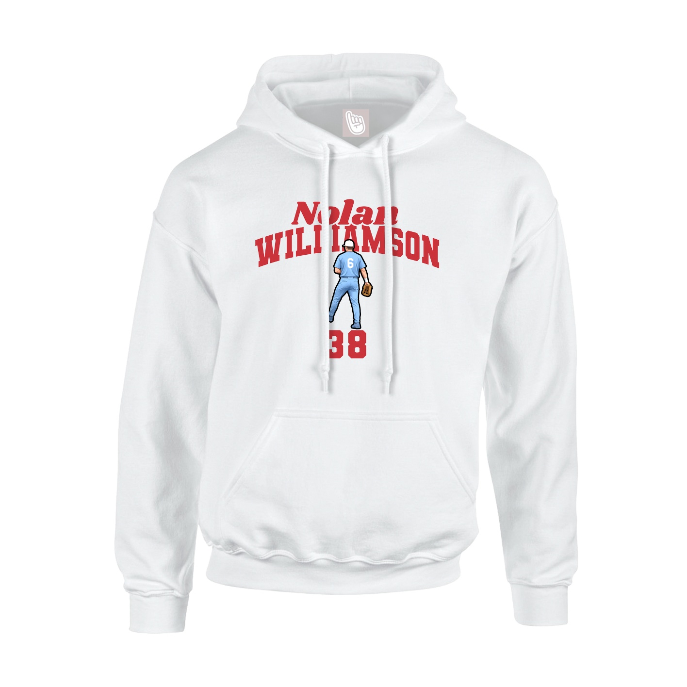 Youth Hoodie — Signature Arch in White