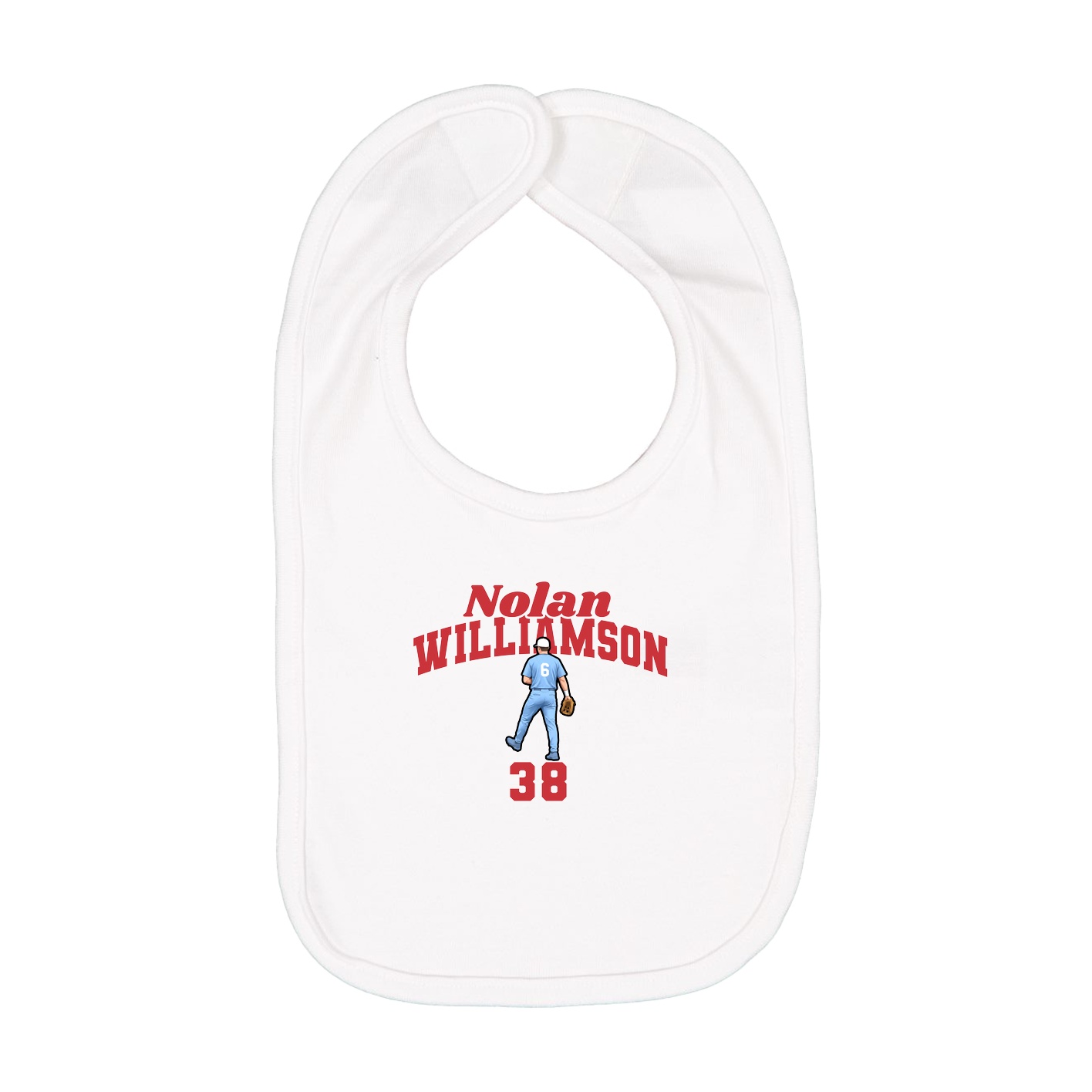 Infant Bib — Signature Arch in White