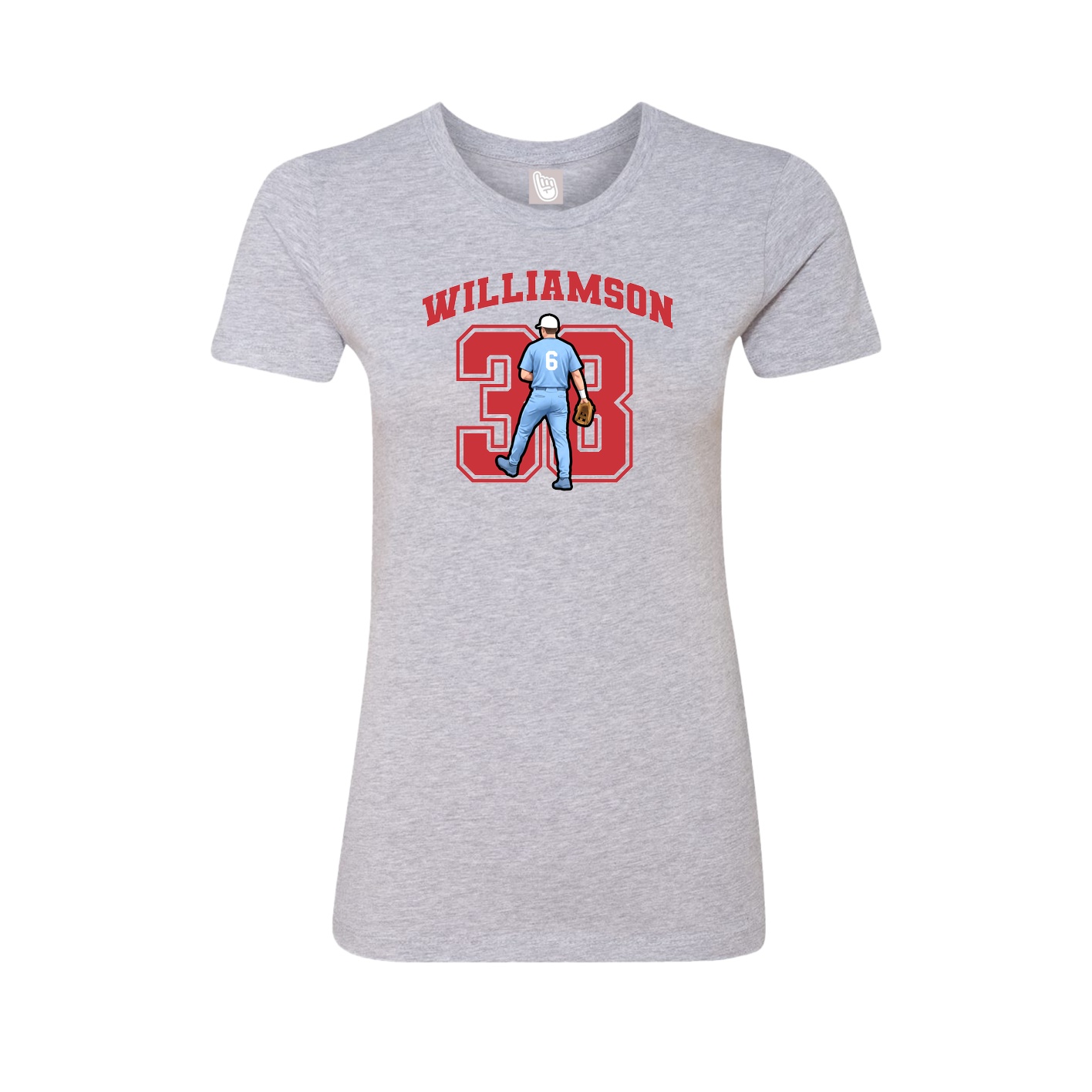 Fitted Women's Tee — Number in Grey