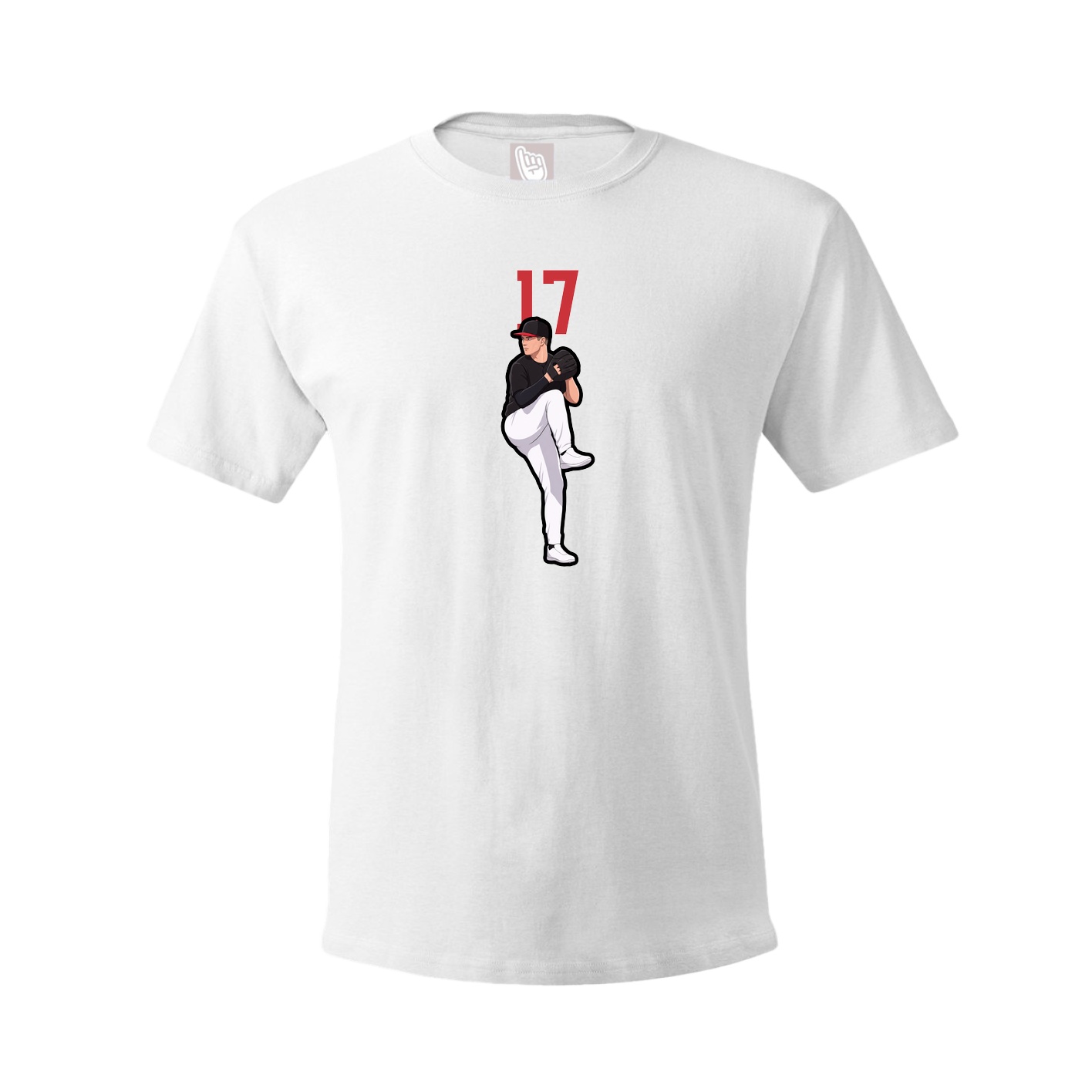 Youth Tee — Number Top in White