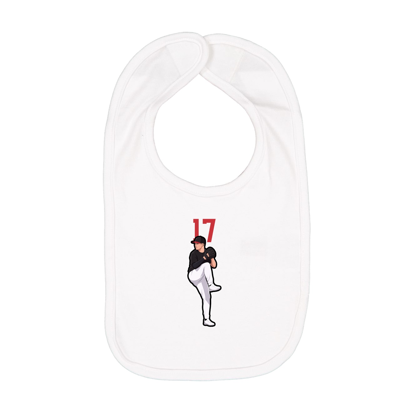 Infant Bib — Number Top in White
