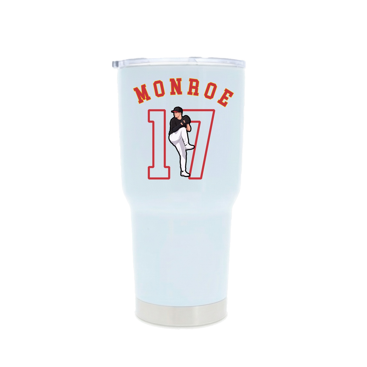 30oz Stainless Steel Tumbler — Shirsey Arch in White