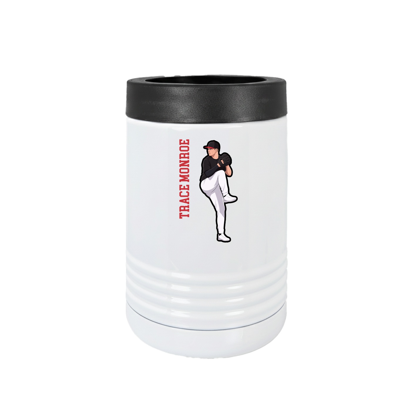Beverage Holder — Name Vertical in White